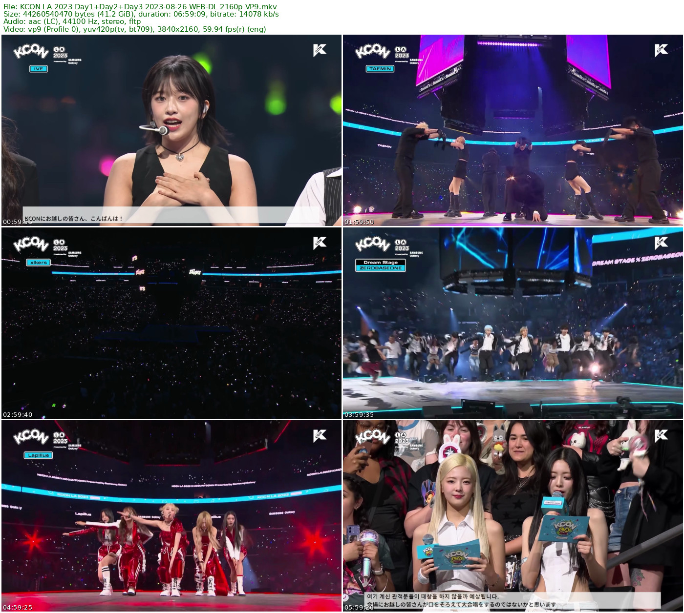 KCON LA 2023 Day1+Day2+Day3 2023-08-26 WEB-DL 2160p VP9 - 41.22GB