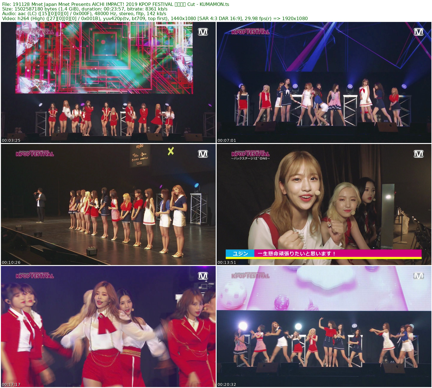 IZ*ONE (IZONE) 韩国打歌舞台+现场 合集 2018-2021 UHDTV 2160p+1080p H265+H264+MPEG2 - 220.50GB