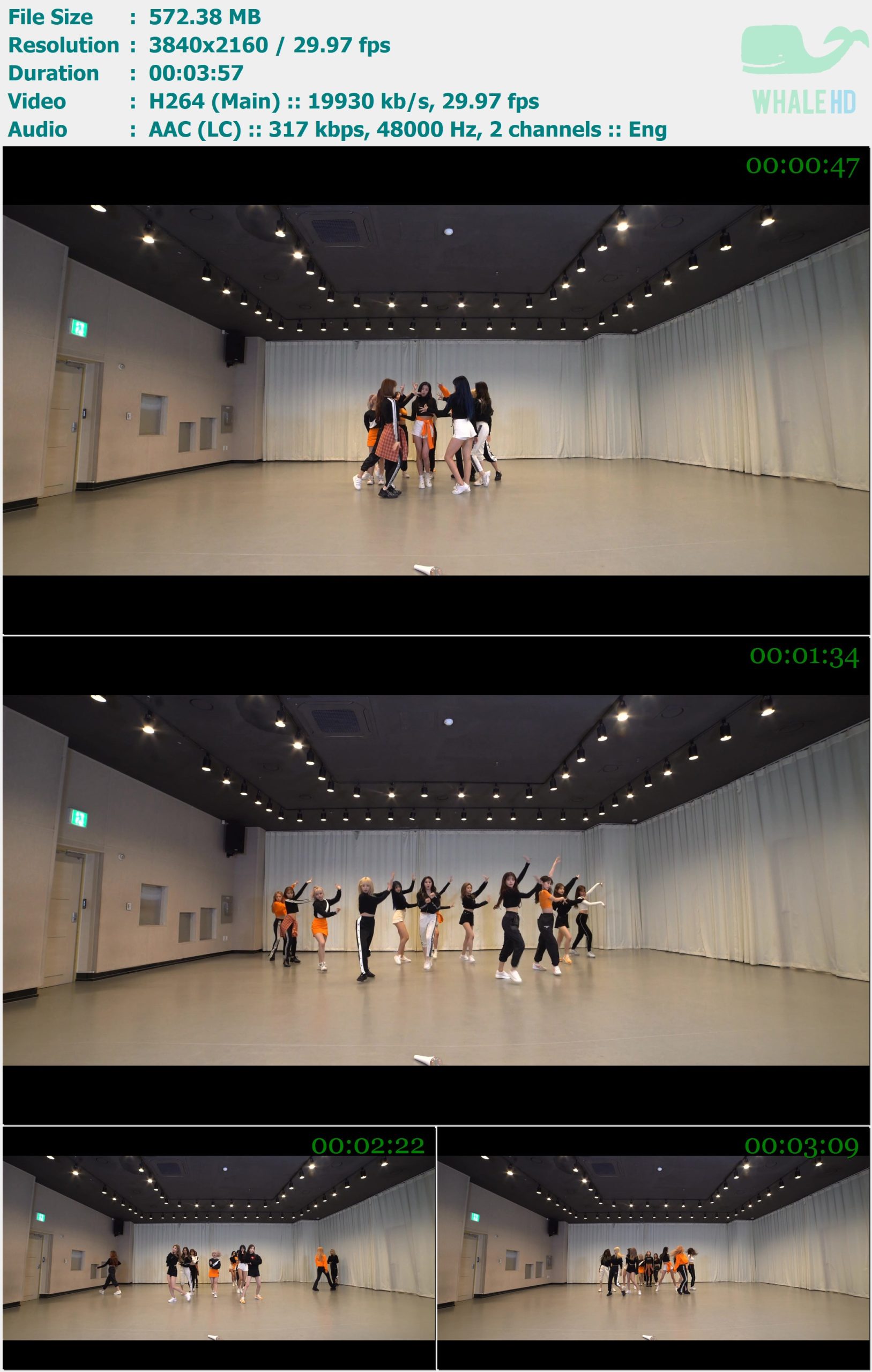 IZ*ONE (IZONE) - FIESTA (舞蹈练习室) 2020 MasterRip 2160p H264 - 572.38MB