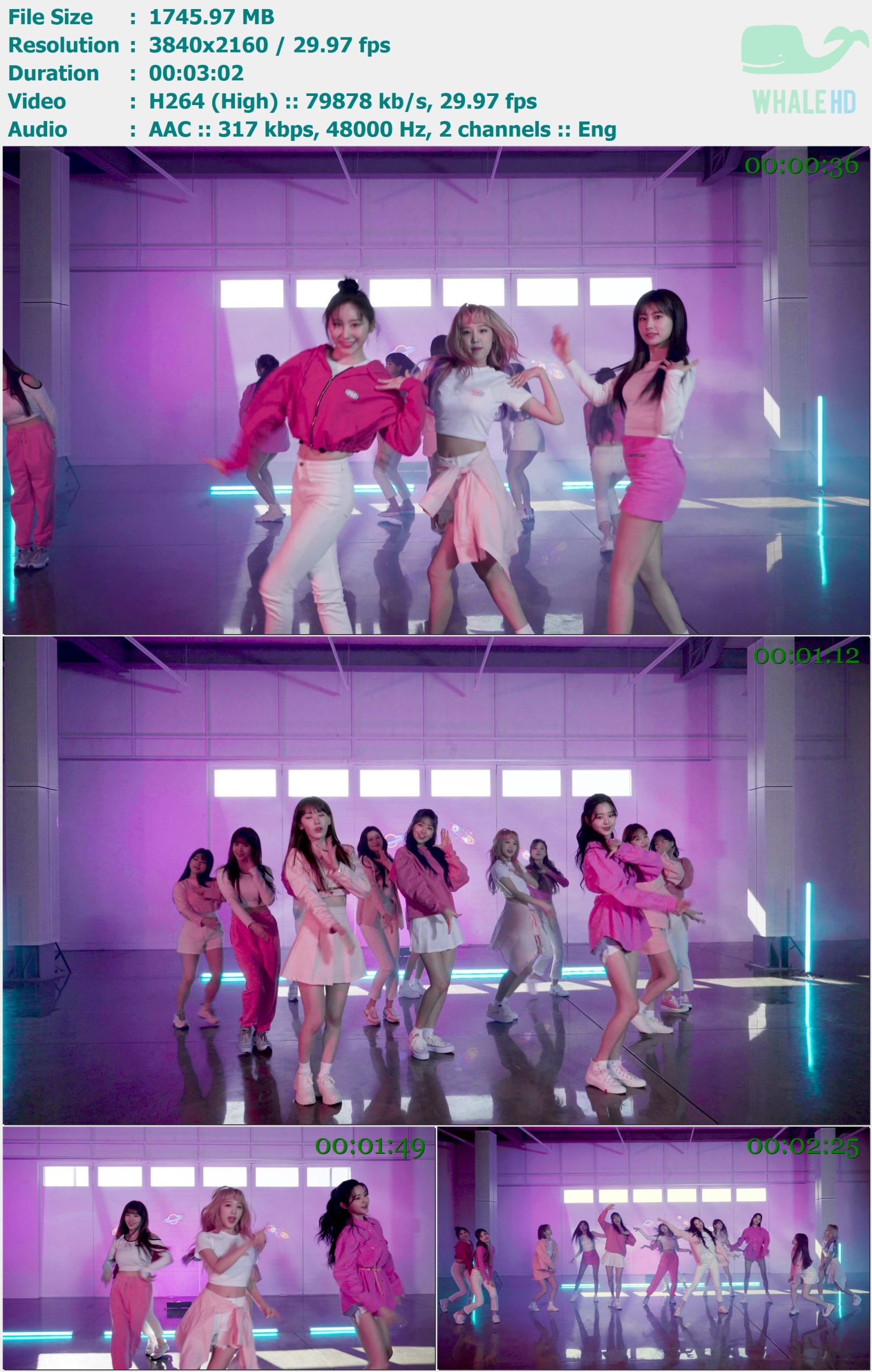 IZ*ONE (IZONE) - SPACESHIP (Choreography Close up ver.) 2020 MasterRip 2160p H264 - 1.71GB