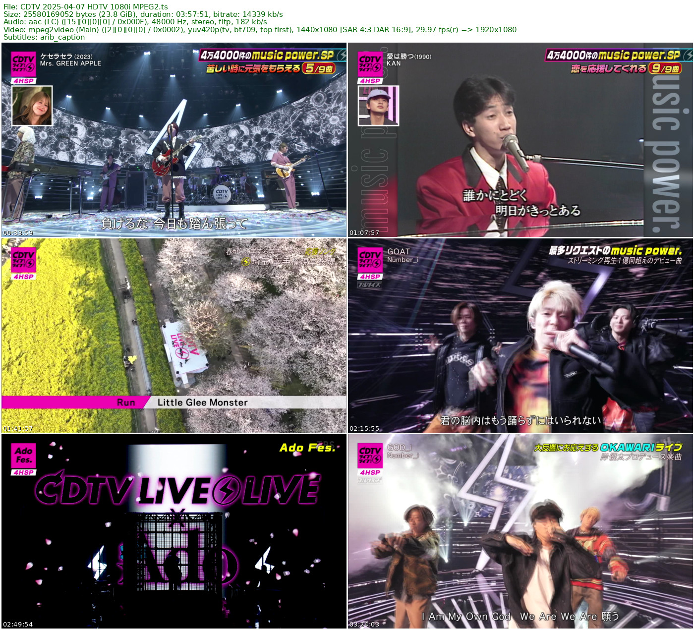 CDTV 2025-04-07 HDTV 1080i MPEG2 - 23.82GB