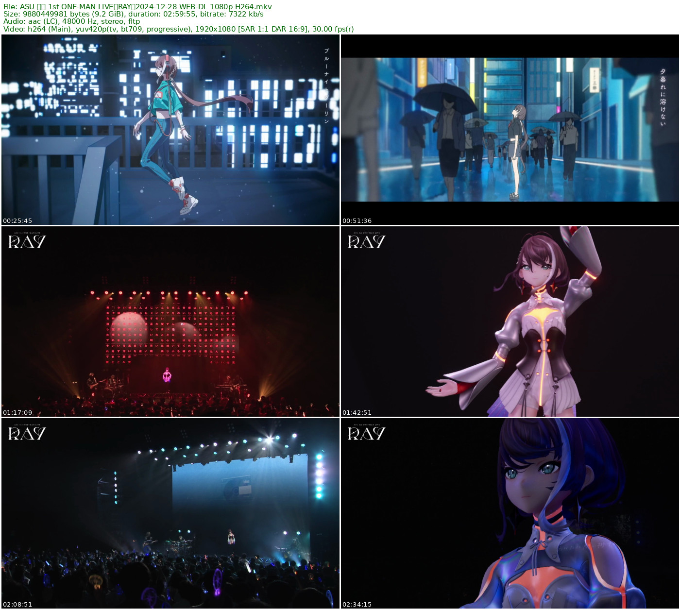 ASU 明透 1st ONE-MAN LIVE「RAY」2024-12-28 WEB-DL 1080p H264 - 9.20GB