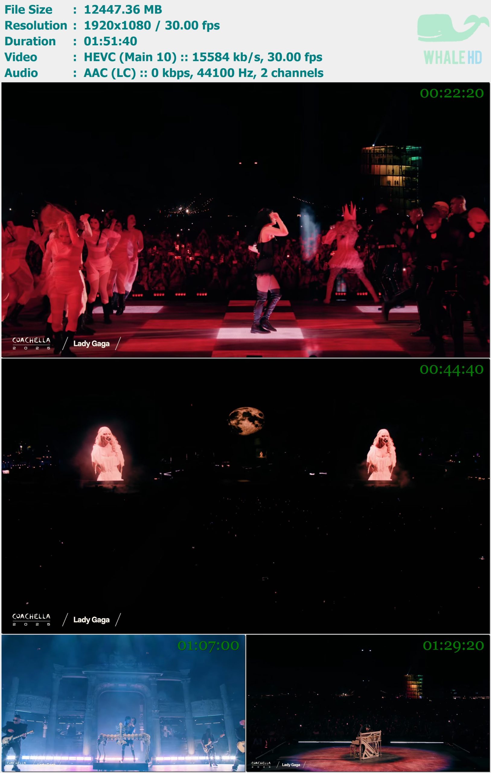 Lady Gaga - Live from Coachella 科切拉音乐节 2025 WEBRip 1080p H265 - 12.16GB