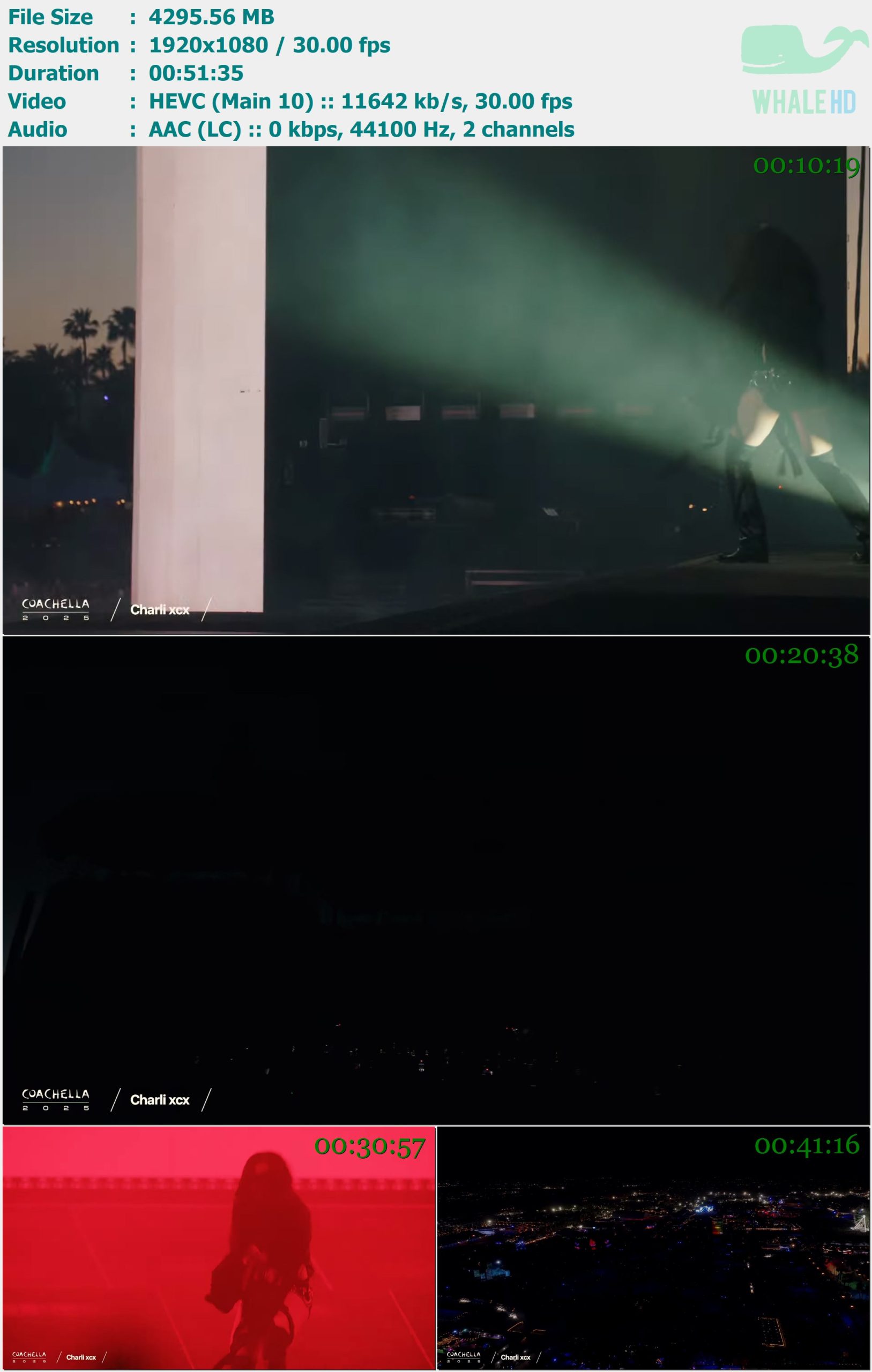 Charli xcx - Live from Coachella 科切拉音乐节 2025 WEBRip 1080p H265 - 4.19GB