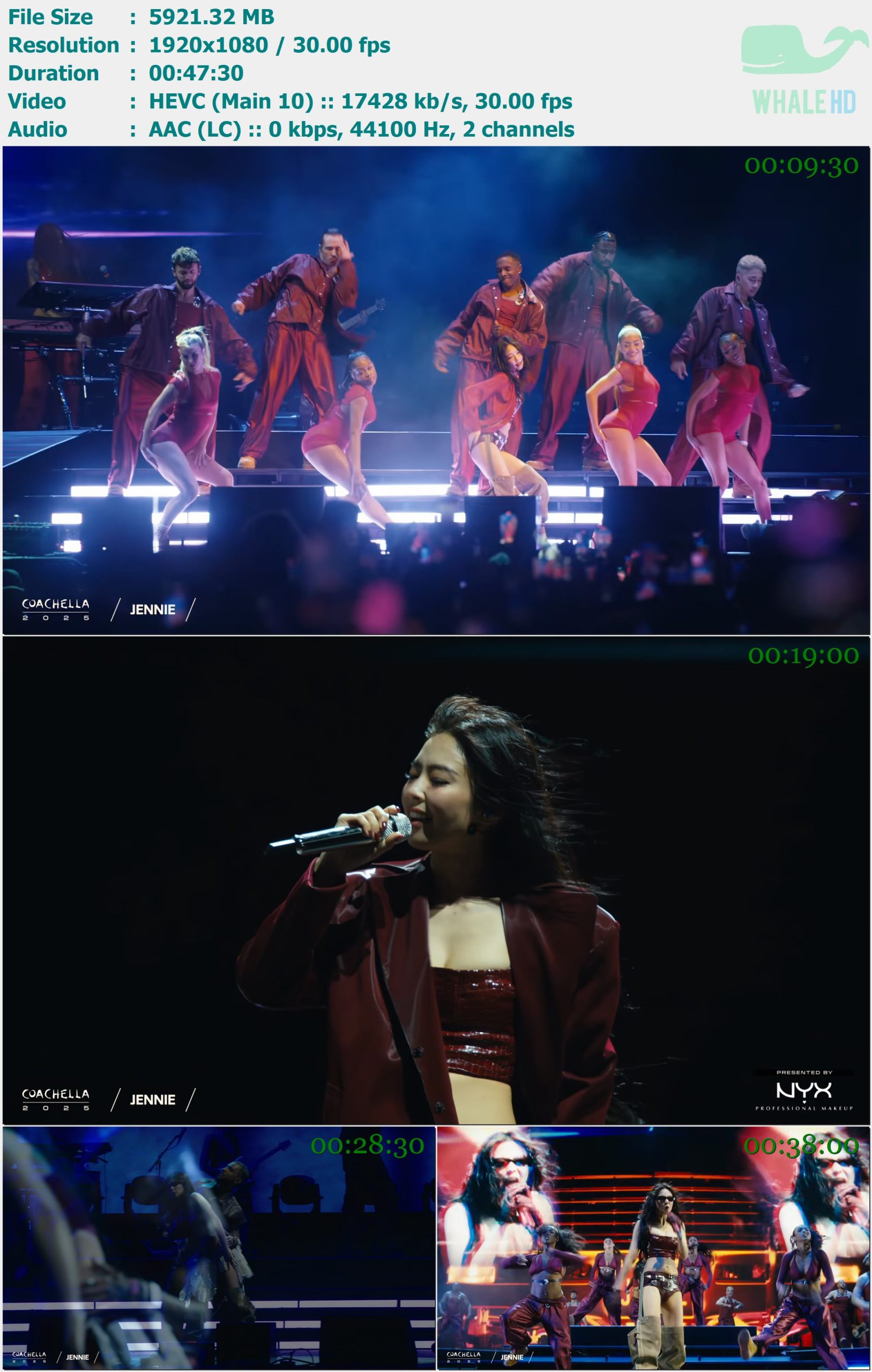 JENNIE - Live from Coachella 科切拉音乐节 2025 WEBRip 1080p H265 - 5.78GB