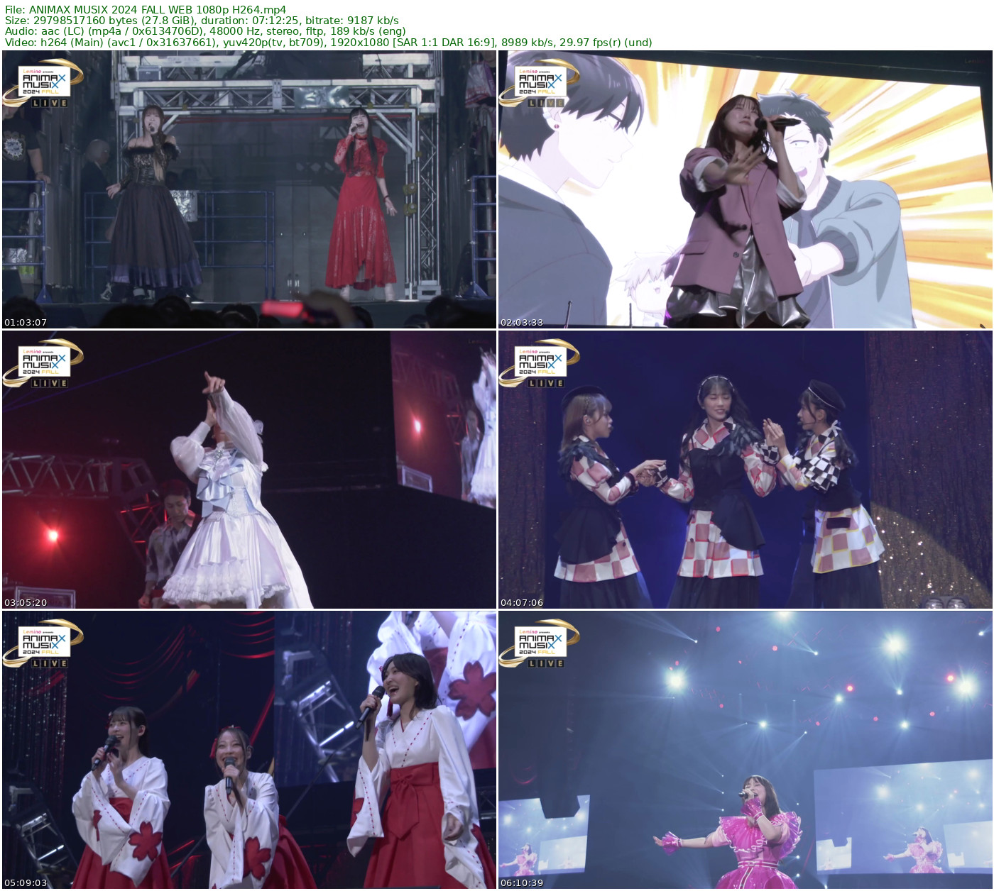 ANIMAX MUSIX 2024 FALL WEB-DL 1080p H264 - 27.75GB