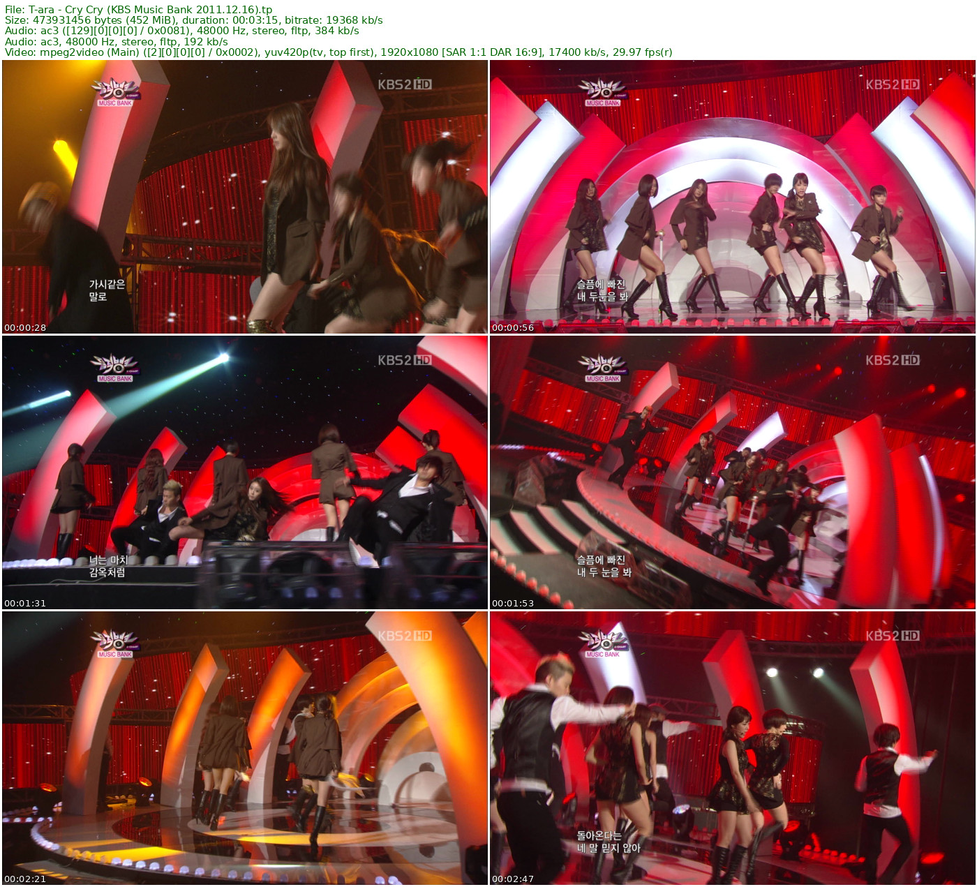 T-ara 韩国打歌舞台+现场 合集 2009-2015 HDTV 1080p+480p H264+MPEG2 - 497.38GB