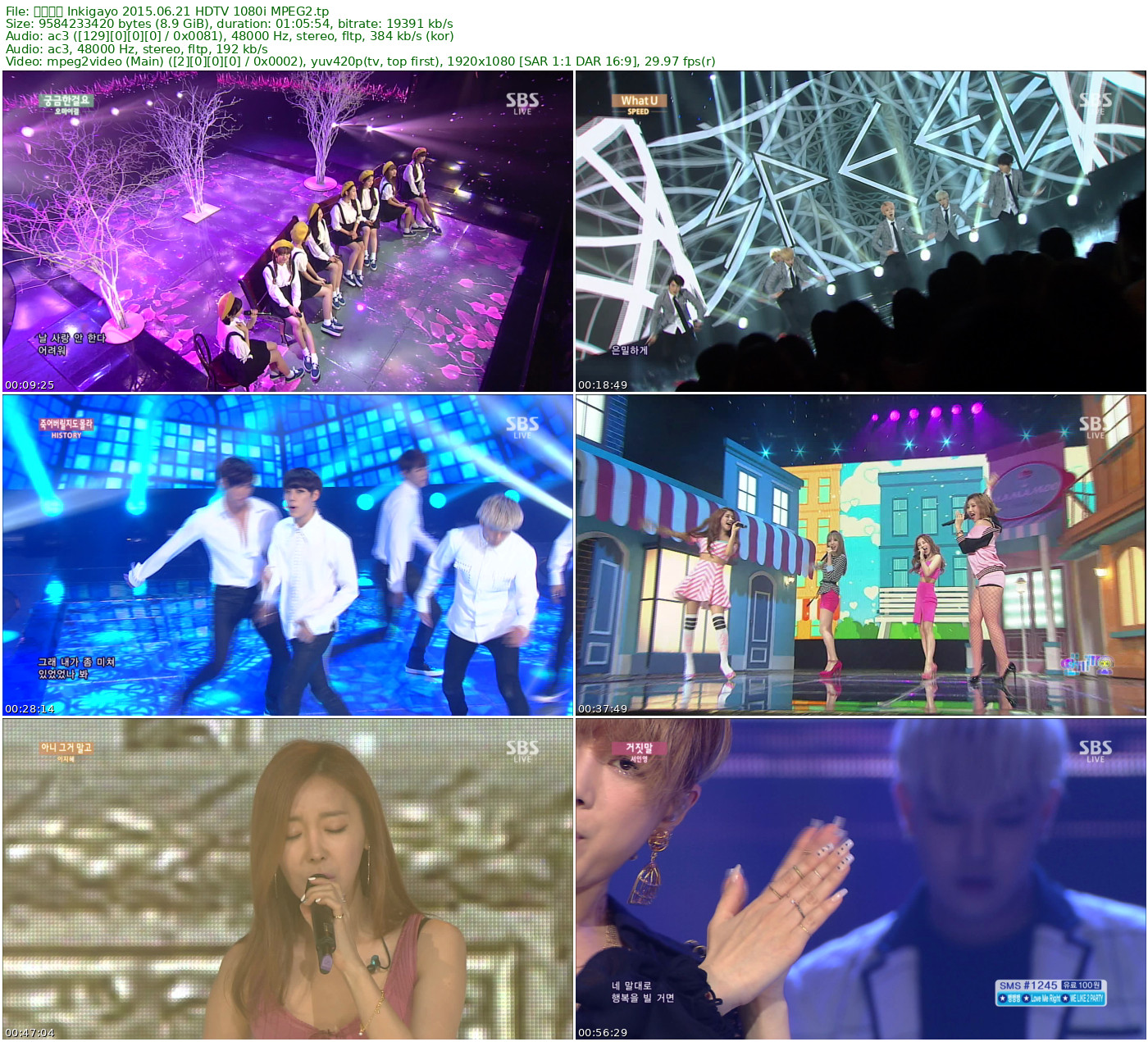 𝐈𝐧𝐤𝐢𝐠𝐚𝐲𝐨 人气歌谣 全场 2015-06-21 HDTV 1080i MPEG2 - 8.93GB