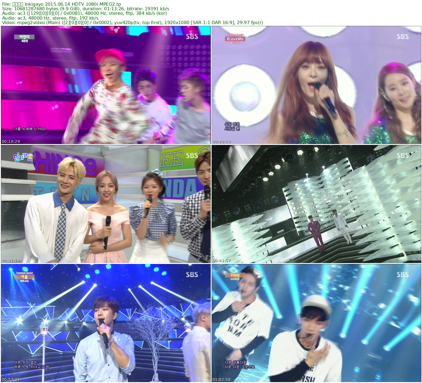 人气歌谣 𝐈𝐧𝐤𝐢𝐠𝐚𝐲𝐨 2015.06.14 HDTV 1080i MPEG2 - 9.95GB