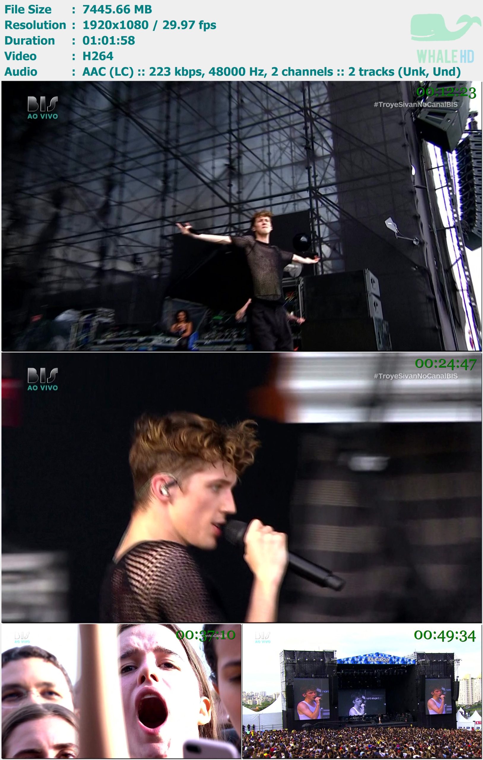 Troye Sivan - Lollapalooza Brazil 2019 HDTV 1080p H264 - 7.27GB