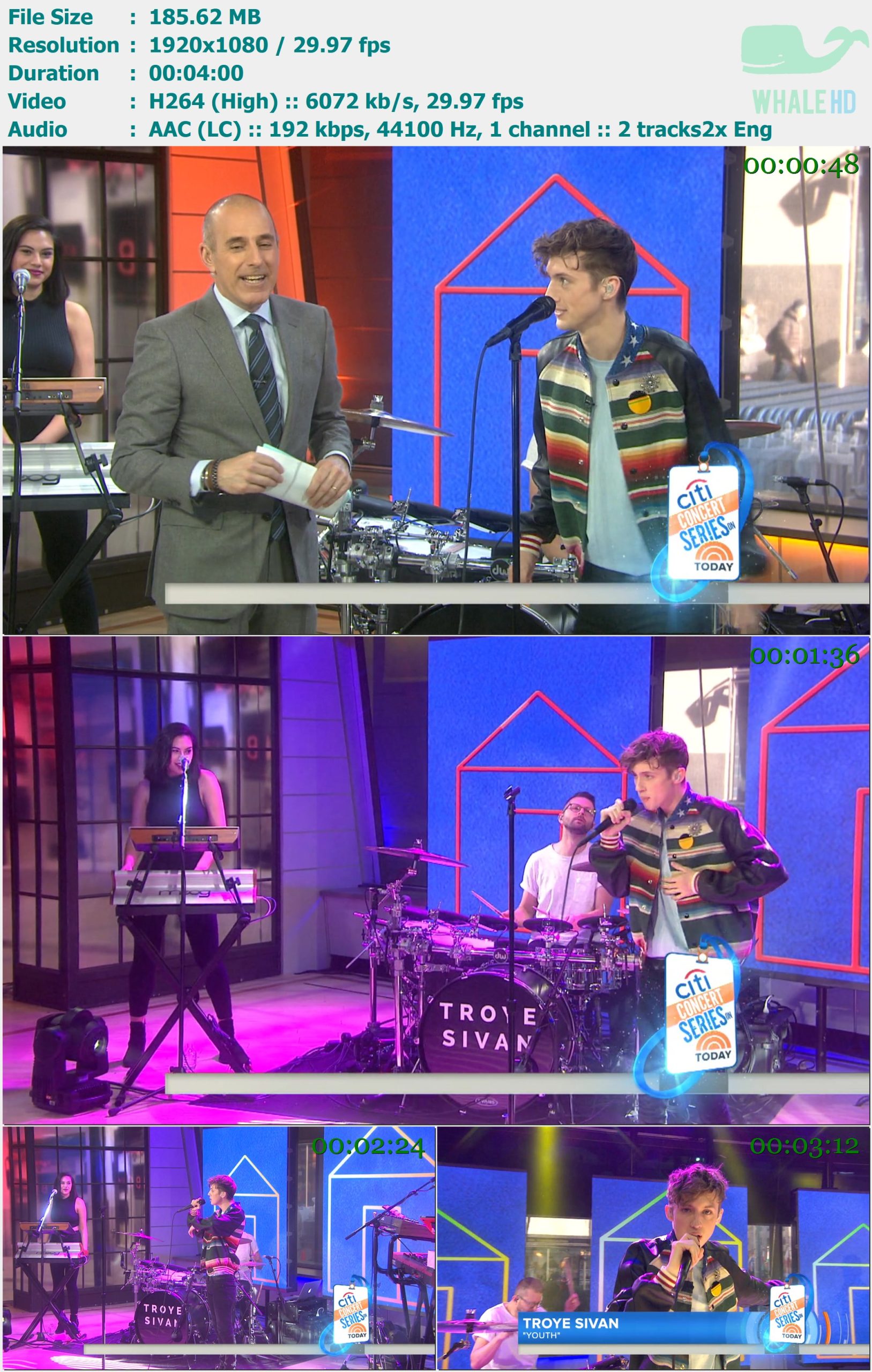 Troye Sivan - Youth (Live @ 𝐓𝐨𝐝𝐚𝐲 𝐒𝐡𝐨𝐰) 2016 WEB-DL 1080p H264 - 185.62MB