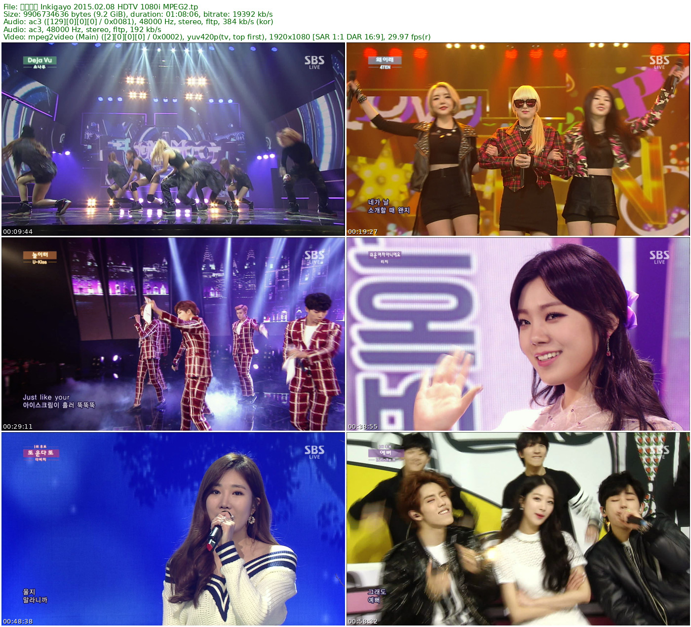 人气歌谣 𝐈𝐧𝐤𝐢𝐠𝐚𝐲𝐨 2015.02.08 HDTV 1080i MPEG2 - 9.23GB