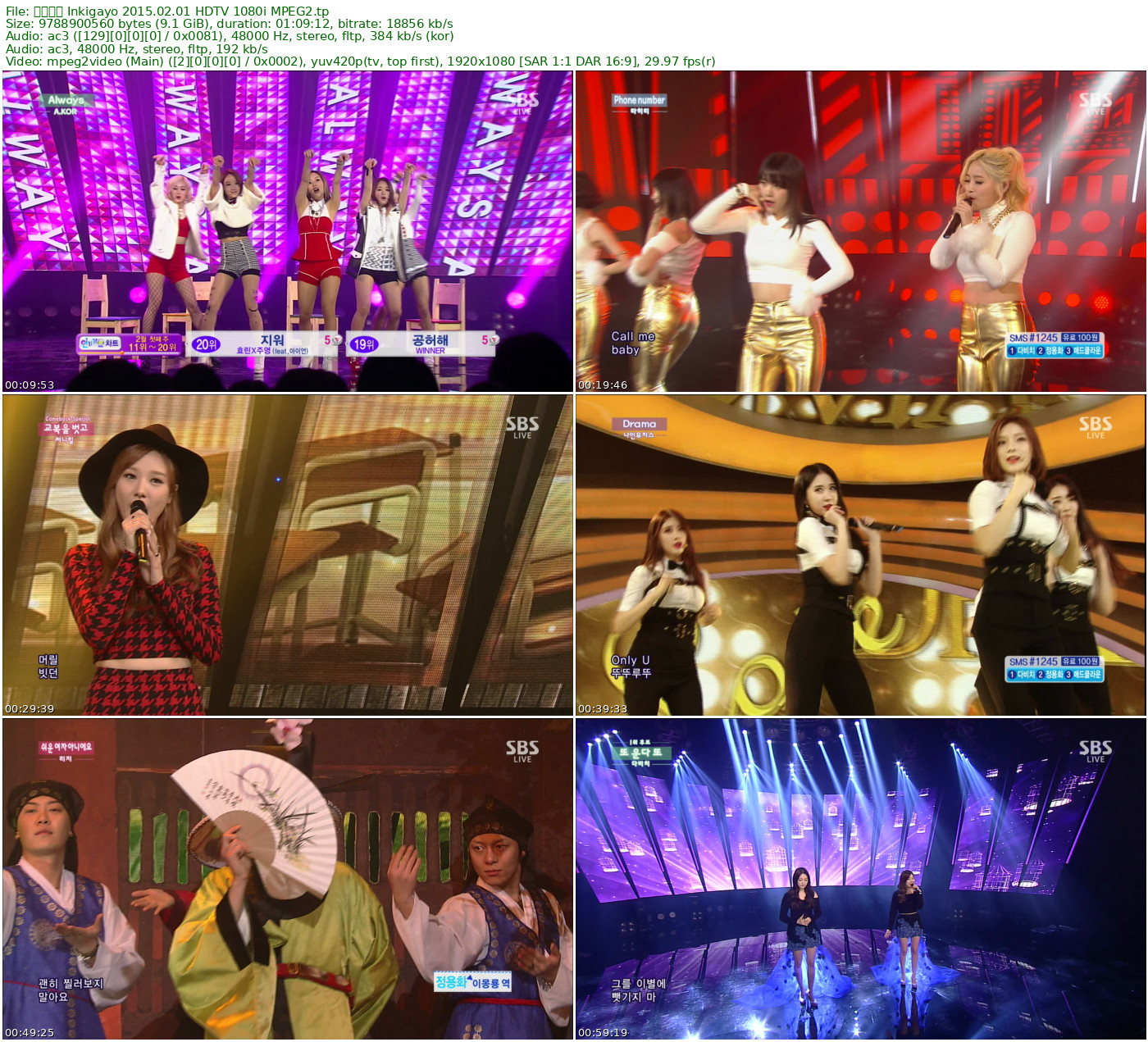 人气歌谣 𝐈𝐧𝐤𝐢𝐠𝐚𝐲𝐨 2015.02.01 HDTV 1080i MPEG2 - 9.12GB