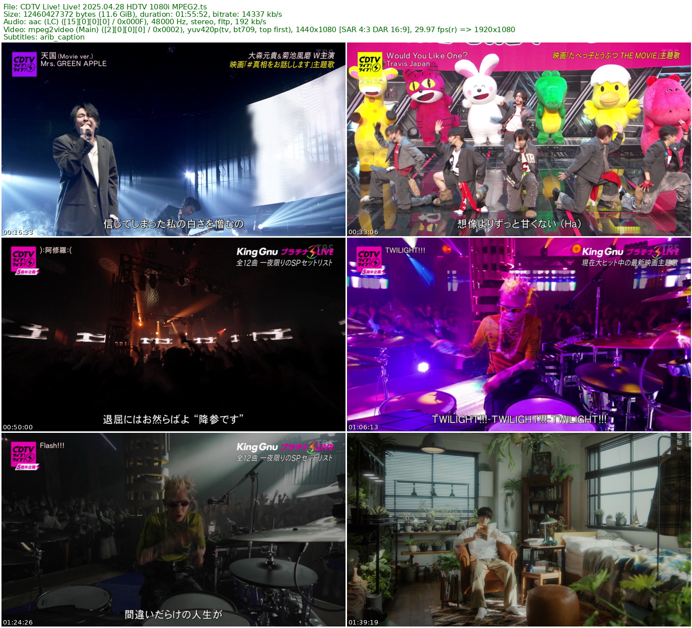 CDTV 2025-04-28 HDTV 1080i MPEG2 - 11.60GB