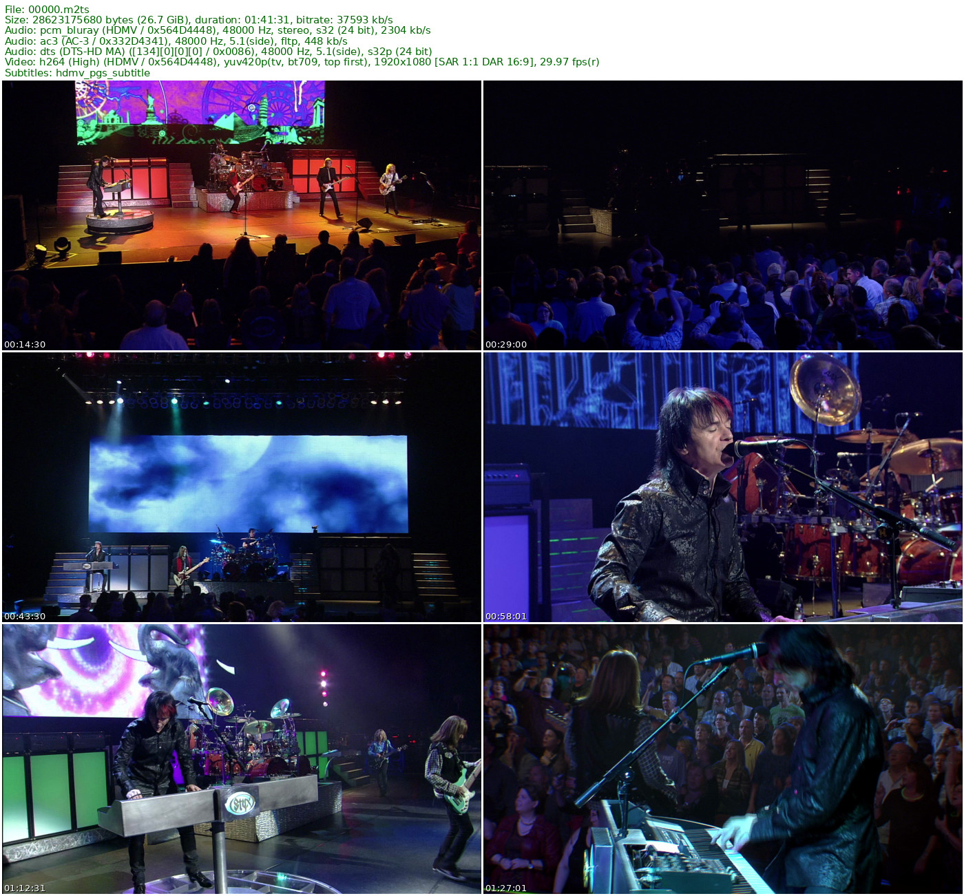Styx - The Grand Illusion / Pieces of Eight Live 2010 BD蓝光原盘 1080i H264 - 32.86GB