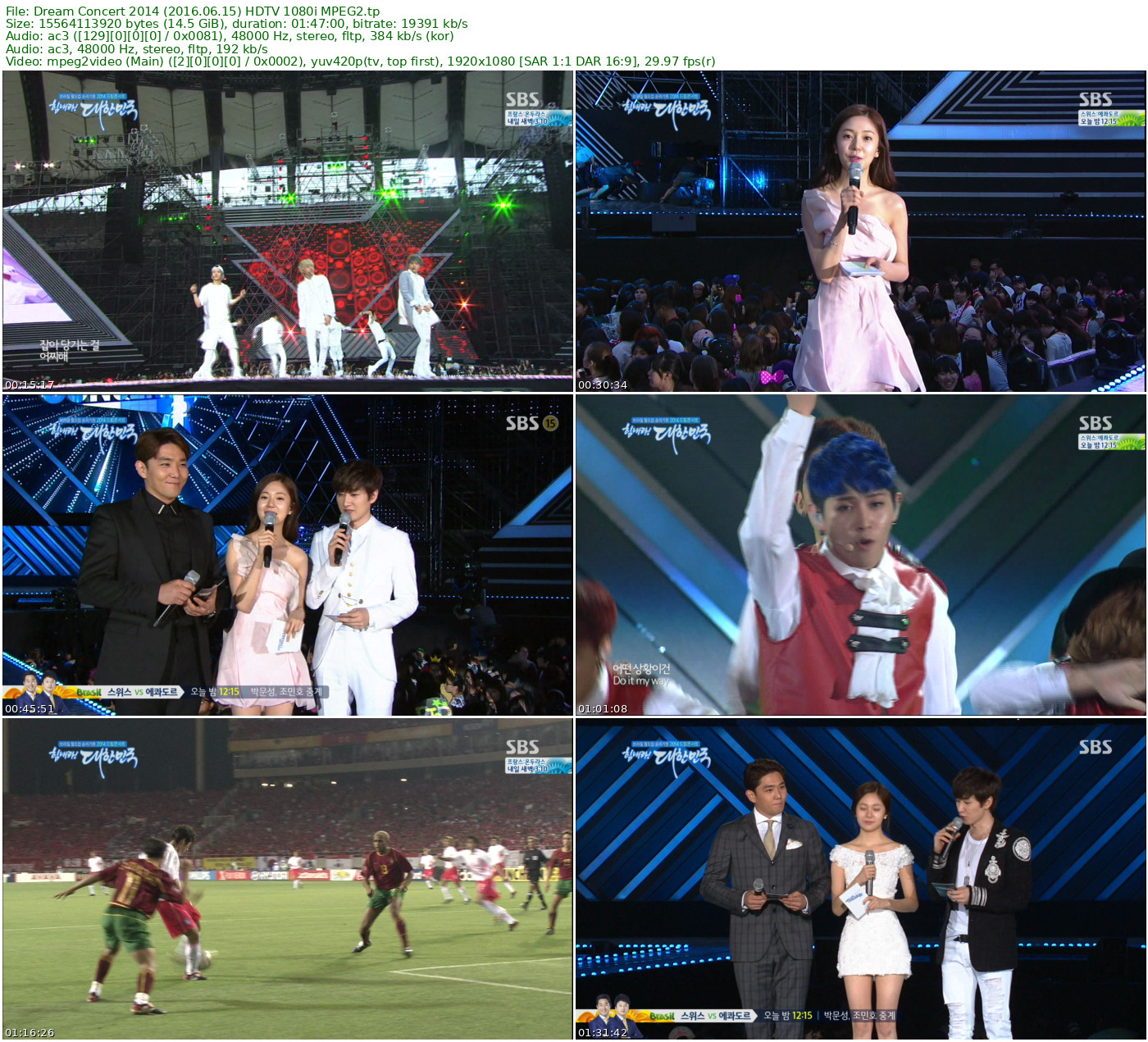 Dream Concert 2014 HDTV 1080i MPEG2 - 14.50GB