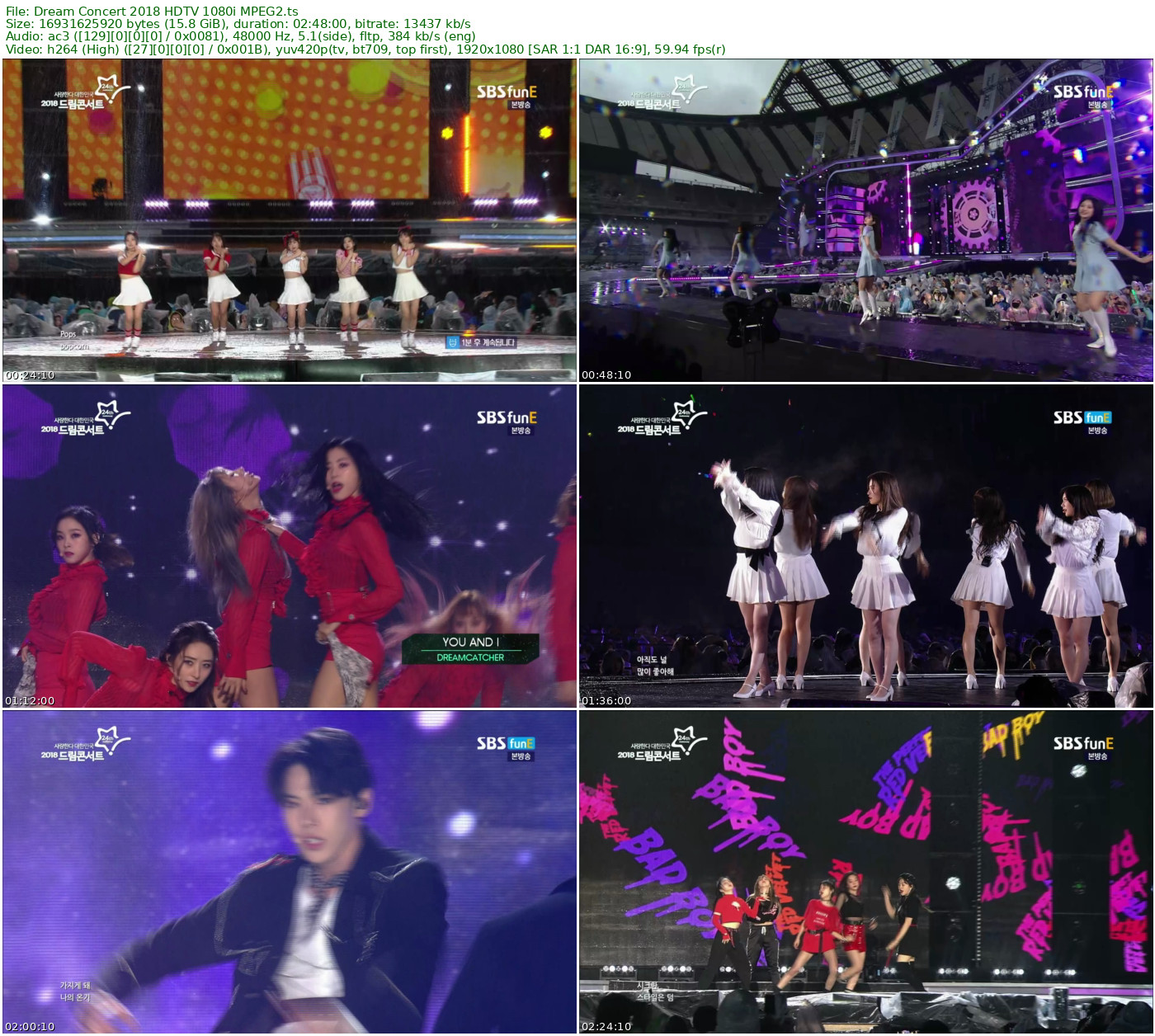 Dream Concert 2018 HDTV 1080i MPEG2 - 15.77GB