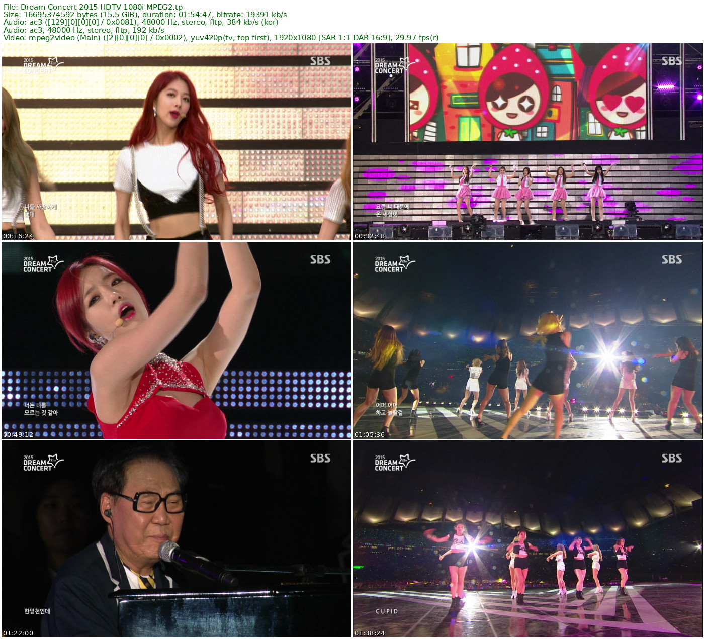 Dream Concert 2015 HDTV 1080i MPEG2 - 15.55GB