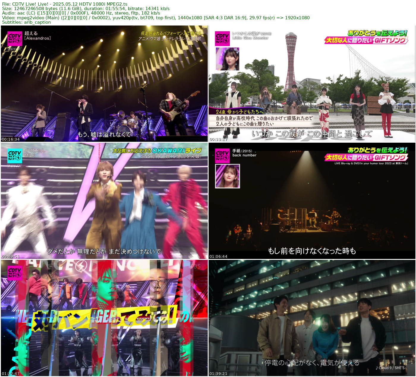 CDTV 2025-05-12 HDTV 1080i MPEG2 - 11.61GB