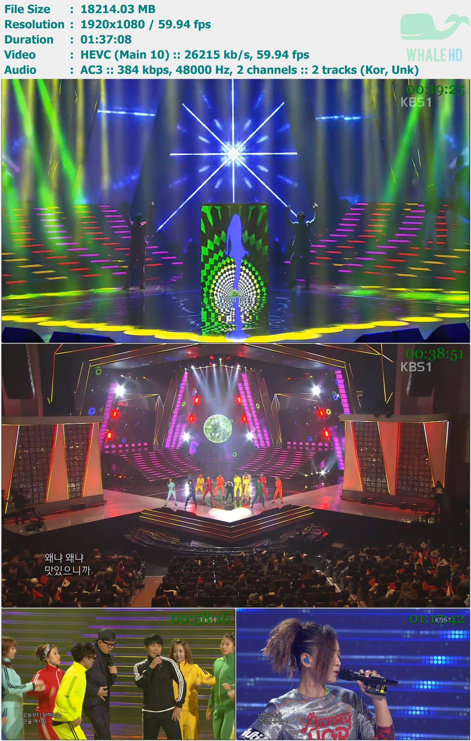 第16届中韩歌会 The 16th Korea-China Music Festival 2014 HDTVRip 1080p60 H265 - 17.79GB