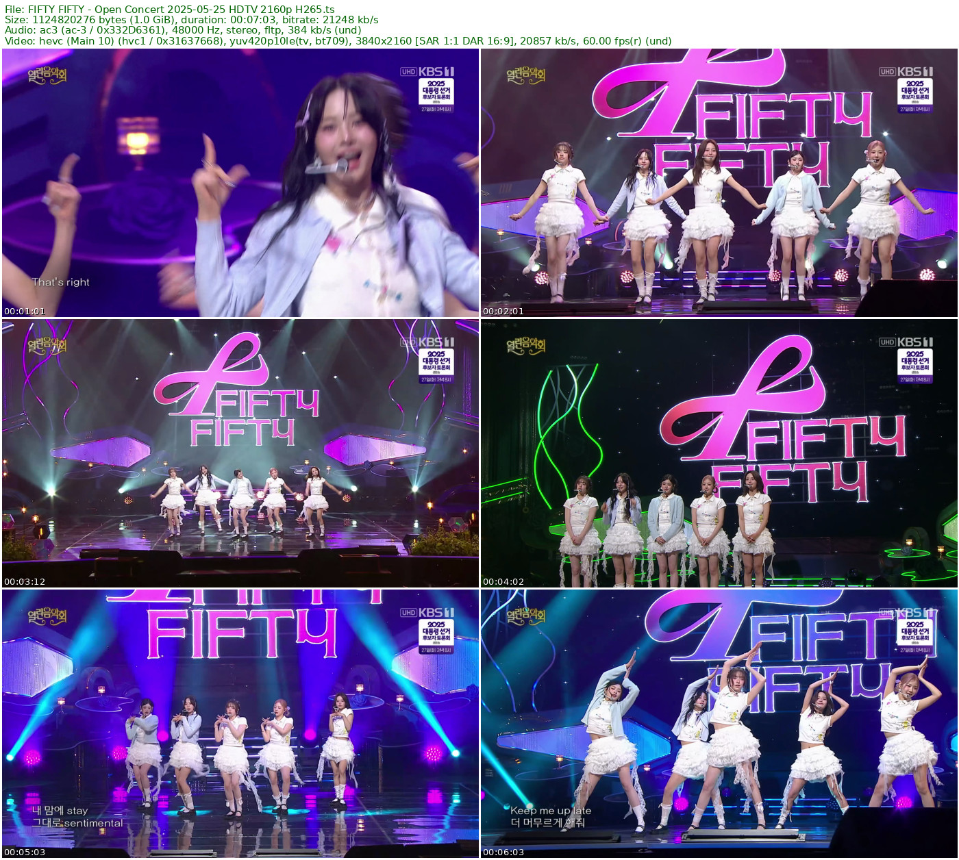 FIFTY FIFTY - Open Concert 2025-05-25 UHDTV 2160p H265 - 1.05GB