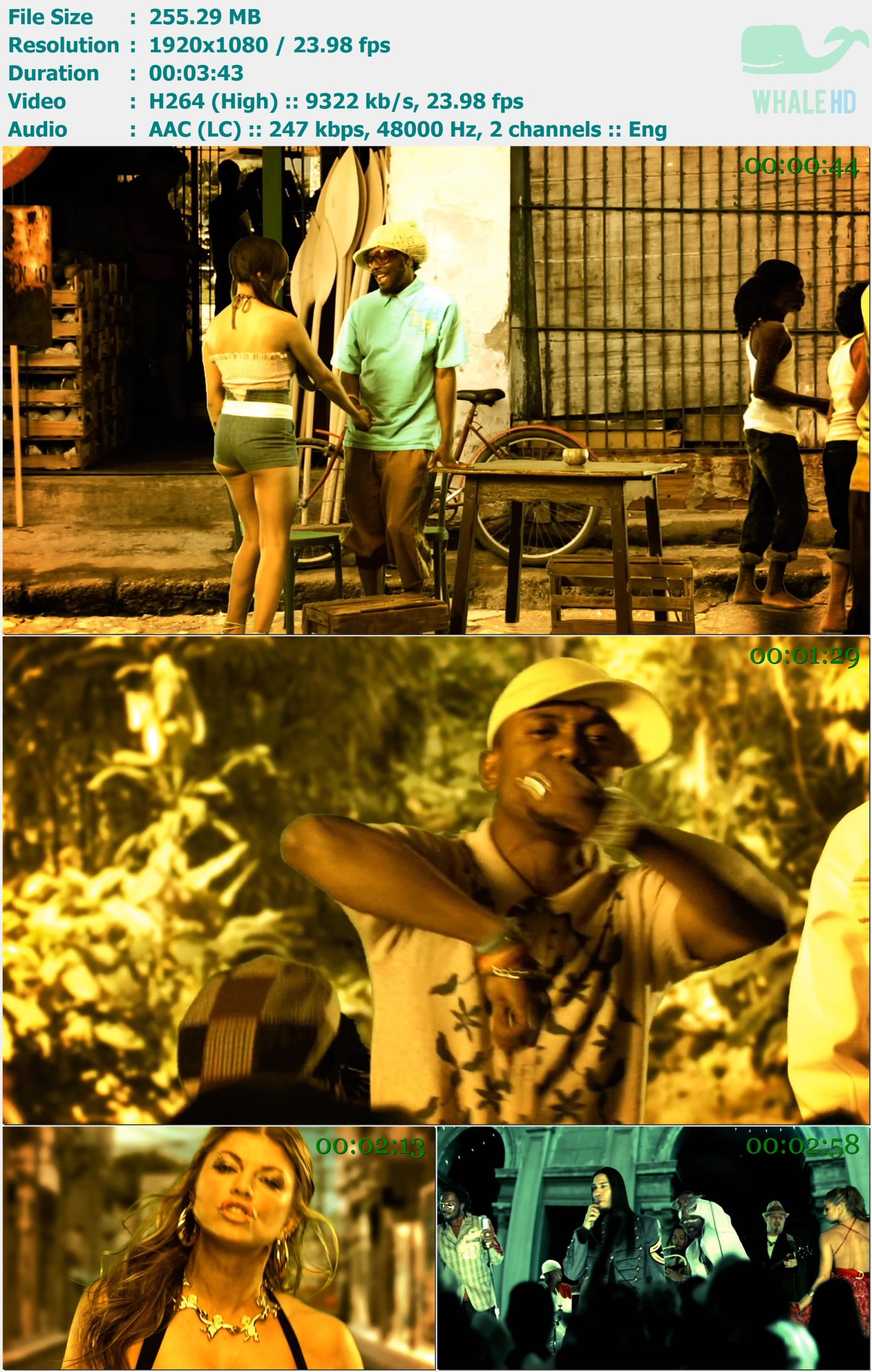黑眼豆豆 The Black Eyed Peas - Don't Lie 2005 MasterRip 1080p H264 - 255.29MB