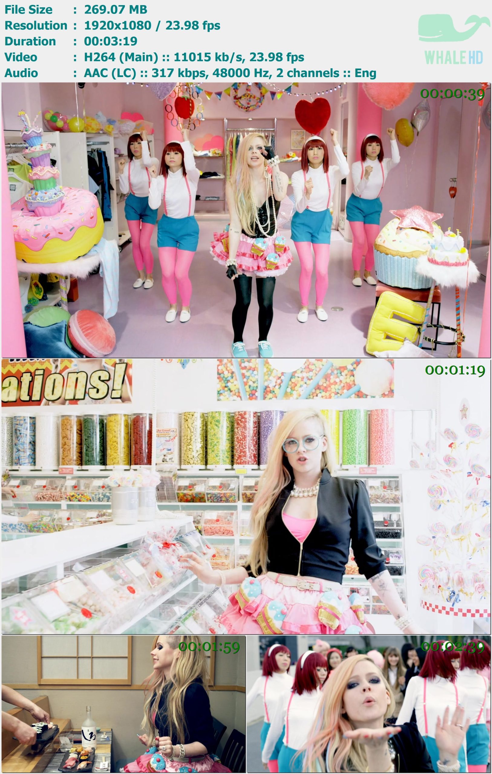 Avril Lavigne 艾薇儿 - Hello Kitty 2013 Tower Records Music WEB-DL 1080p H264 - 269.07MB