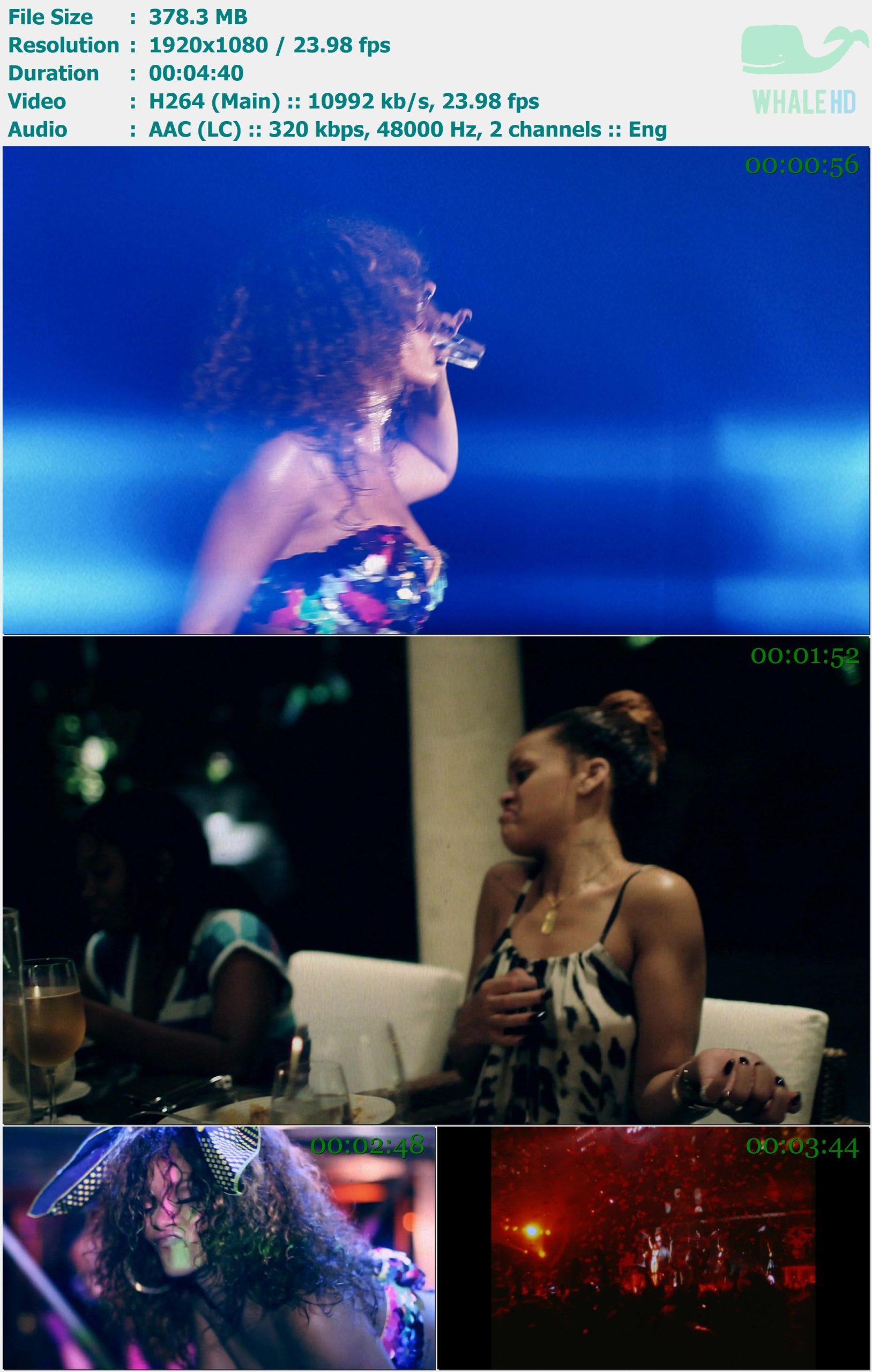 Rihanna - Cheers (Drink To That) 2011 Tower Records Music WEB-DL 1080p H264 - 378.30MB
