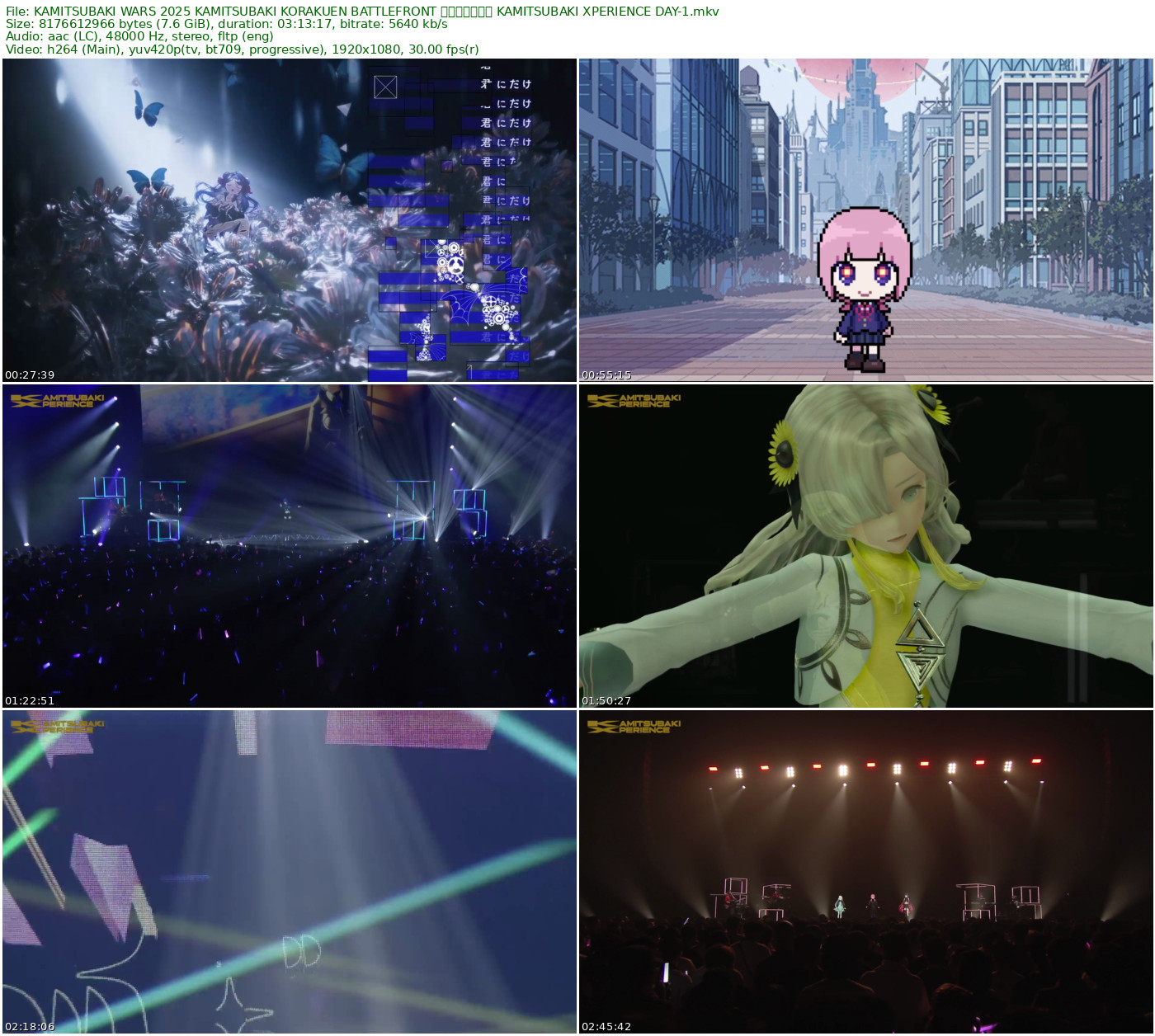 KAMITSUBAKI WARS 2025 神椿後楽園戦線 KAMITSUBAKI XPERIENCE 2025 WEB-DL 1080p H264 - 30.63GB