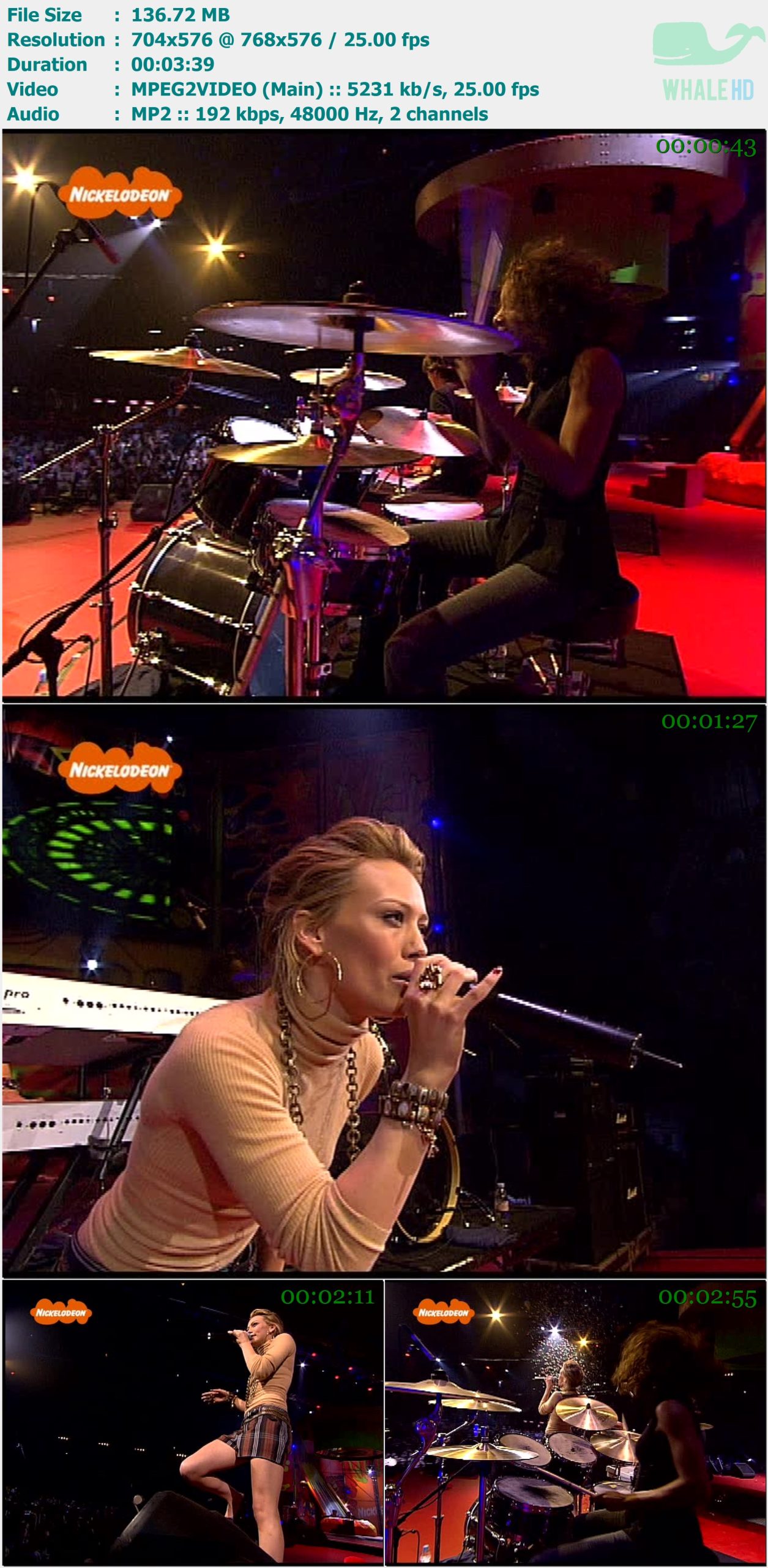 Hilary Duff - Come Clean (Kids Choice 2005) SDTV 576i MPEG2 - 136.72MB