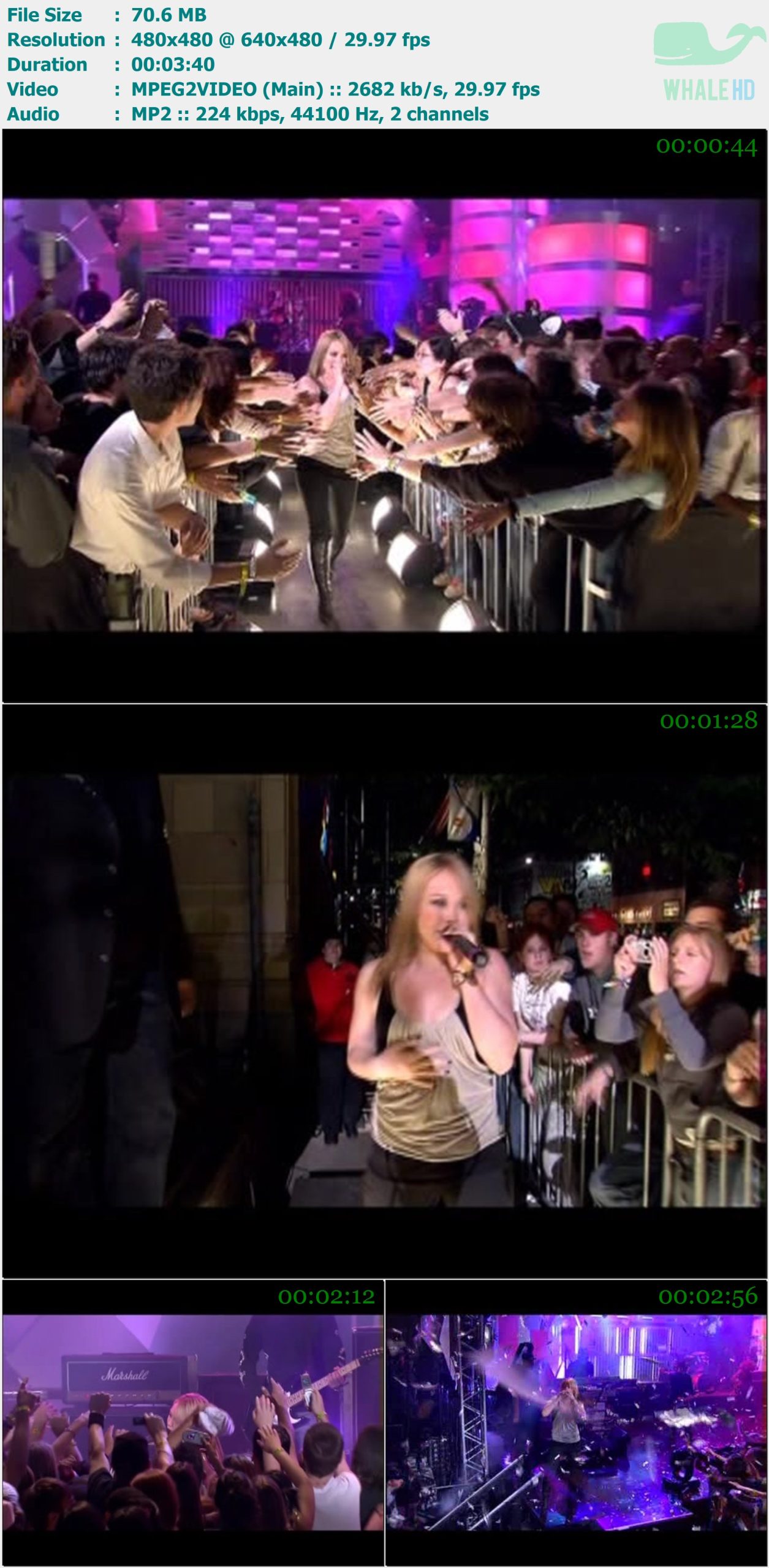 Hilary Duff - Come Clean (Live At MMVA 2004) SDTV 480i MPEG2 - 70.60MB