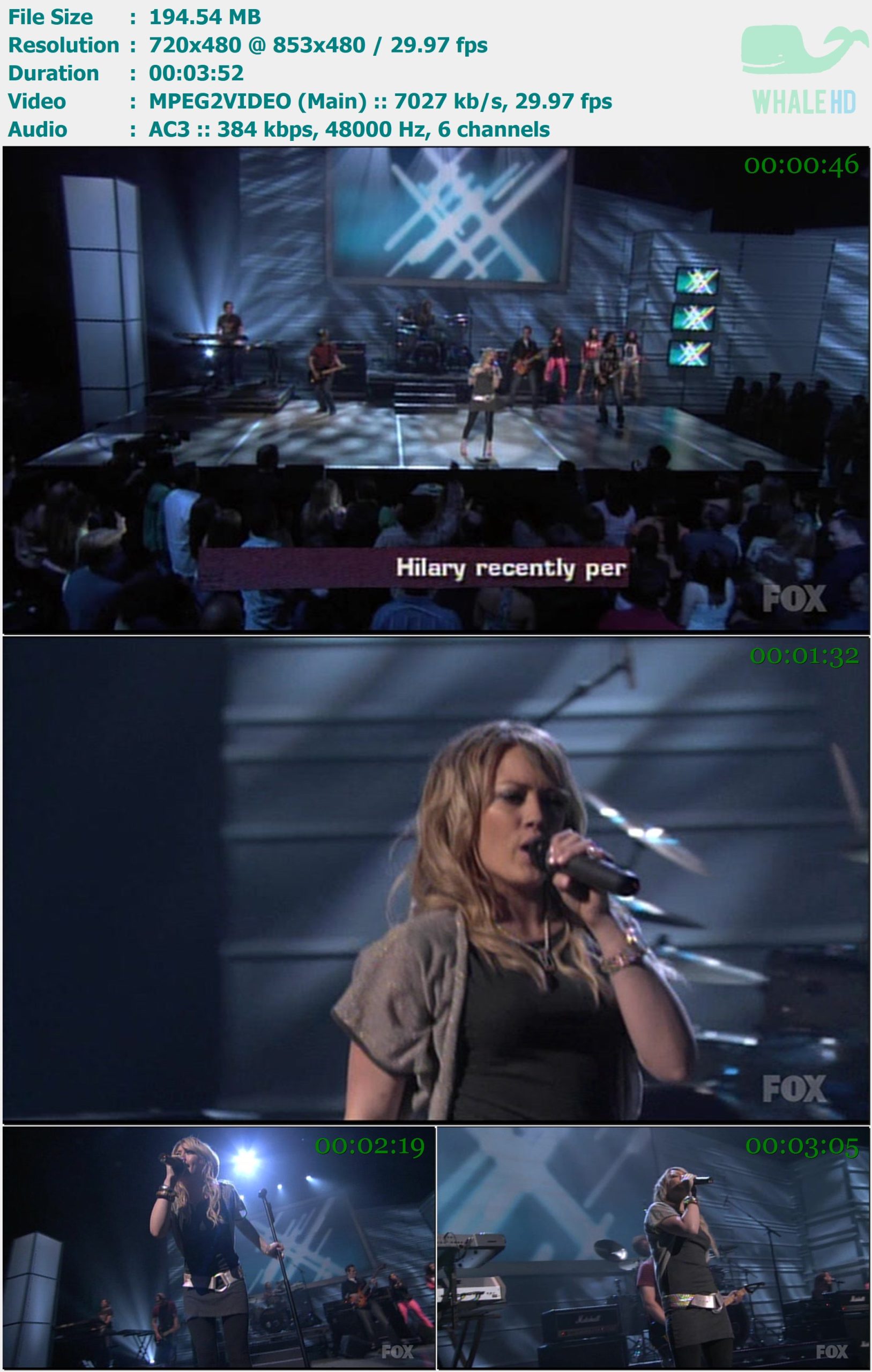 Hilary Duff - Fly (American Top 40 Live 2005-04-24) SDTV 480i MPEG2 - 194.54MB