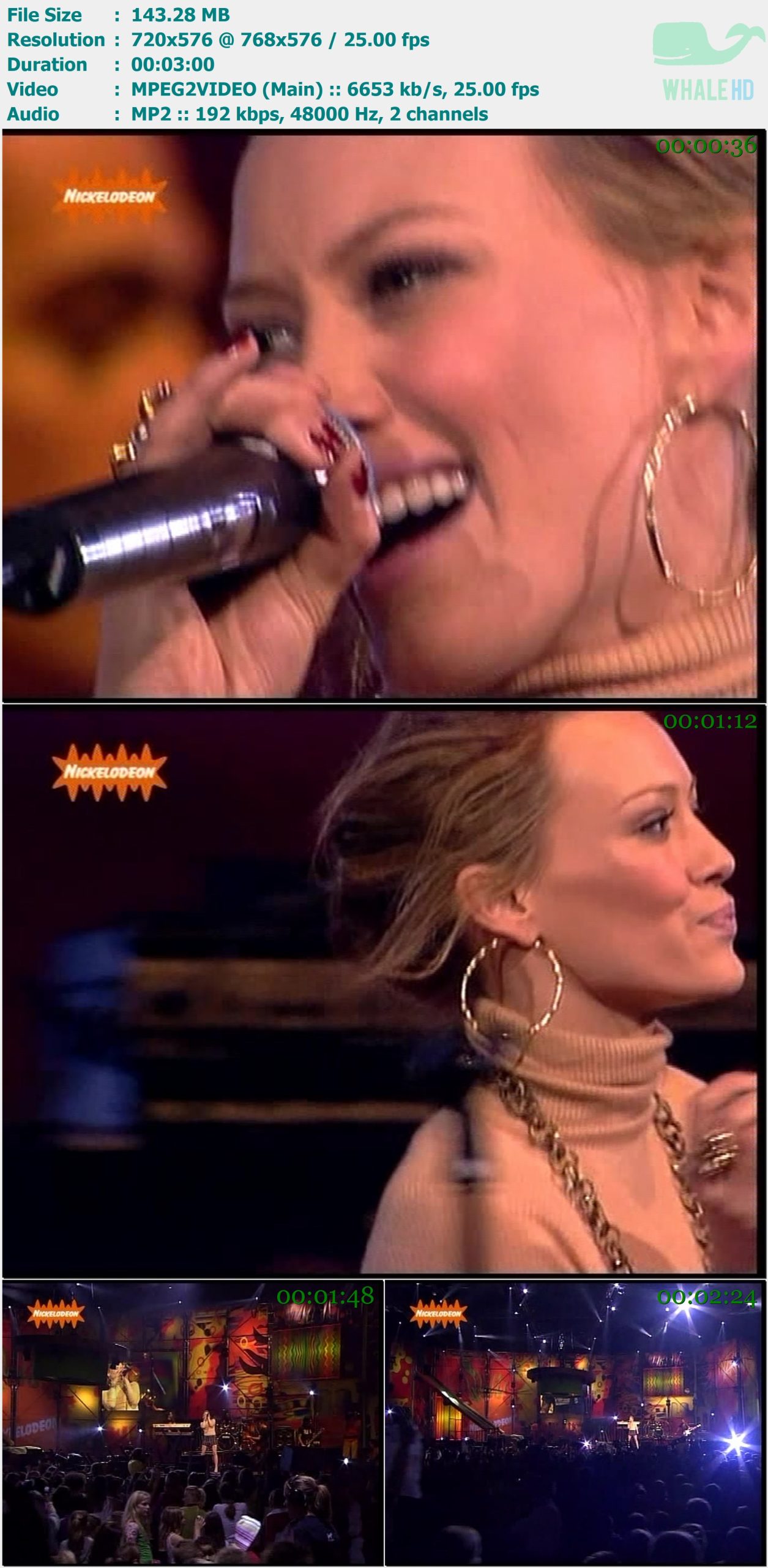 Hilary Duff - Wake Up (Kids Choice 2005) SDTV 576i MPEG2 - 143.28MB