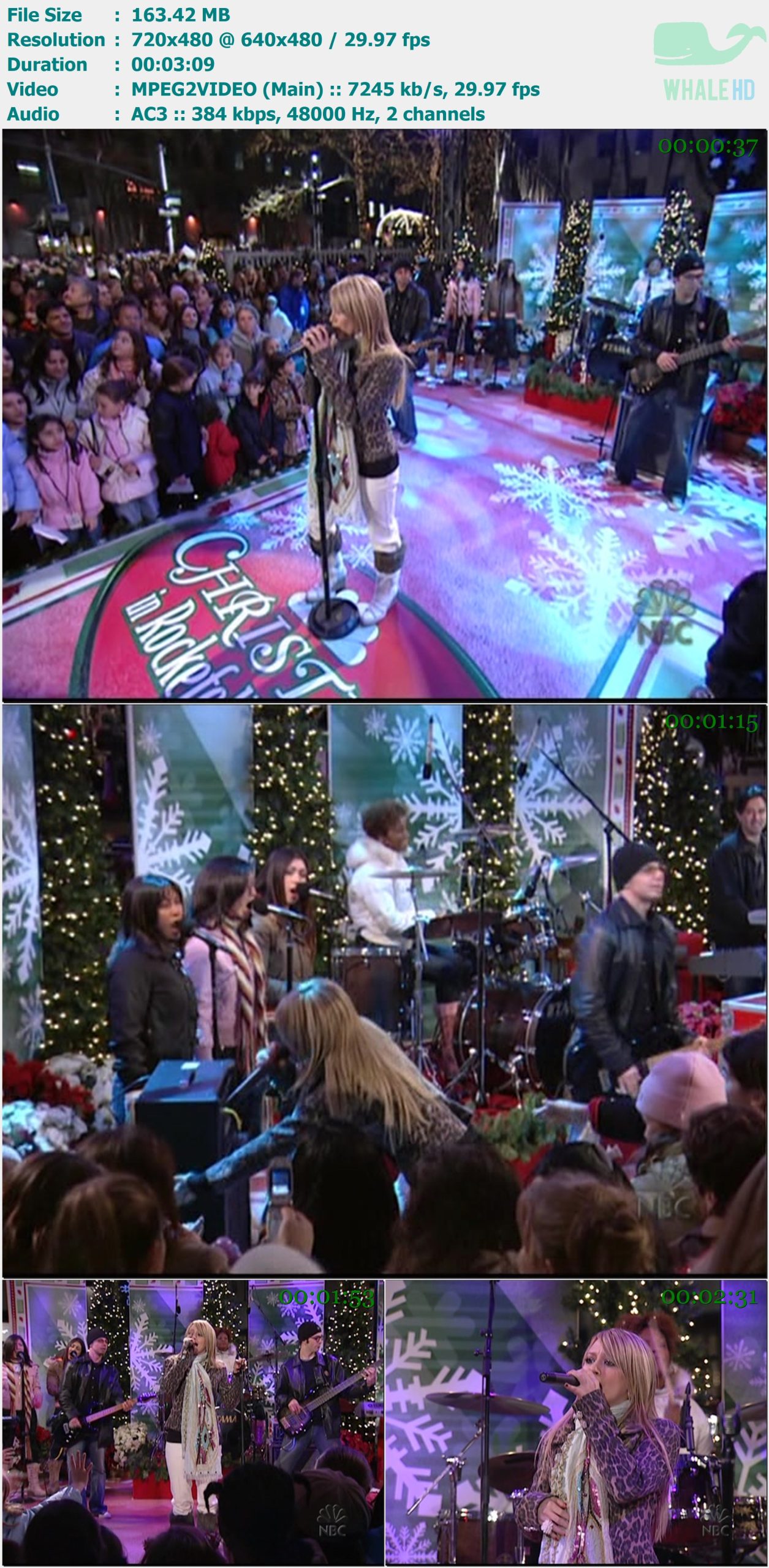 Hilary Duff - What Christmas Should Be (Christmas In Rockefeller Center 2004-11-30) SDTV 480i MPEG2 - 163.42MB