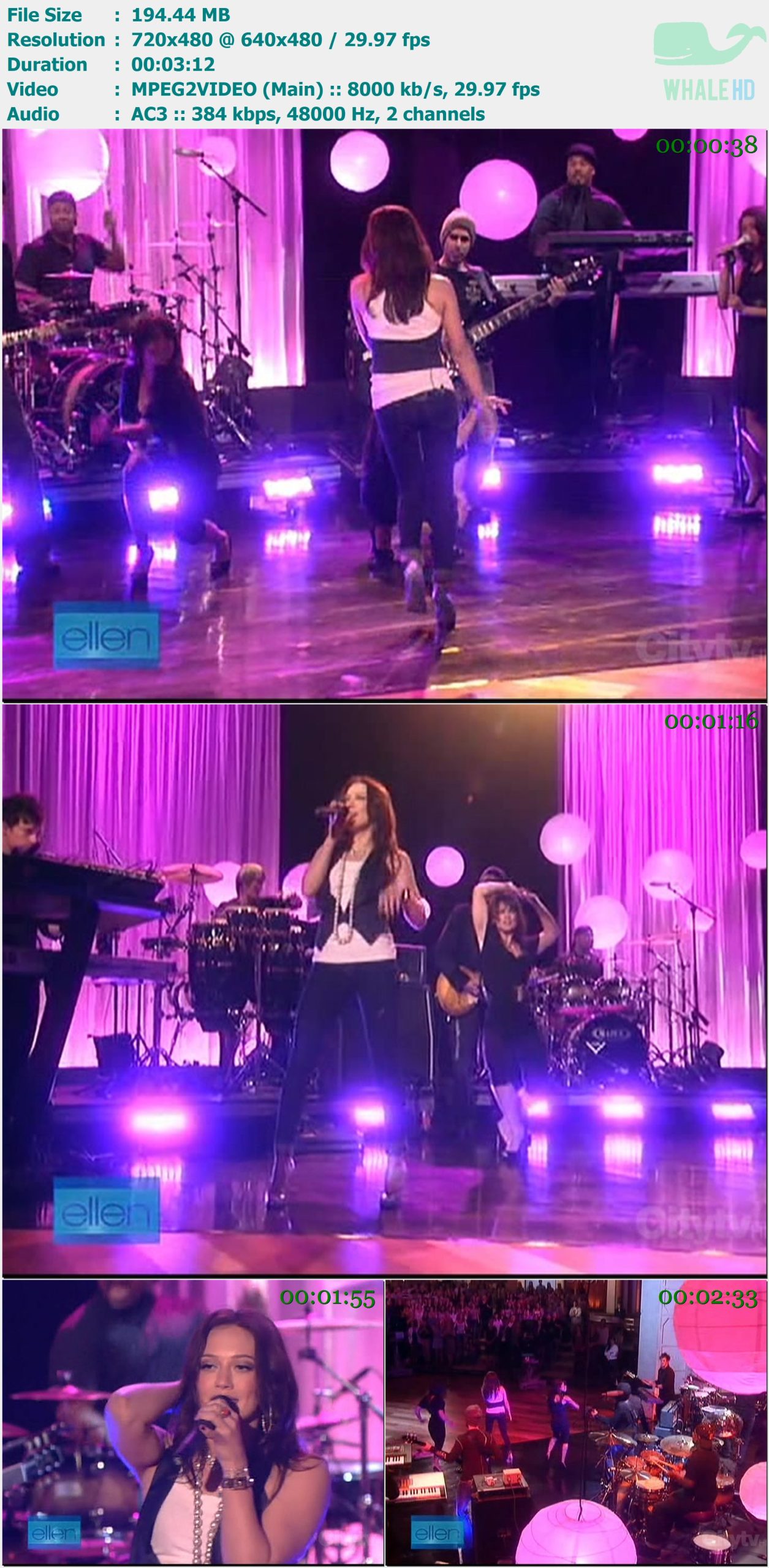 Hilary Duff - With Love (Ellen 2007-04-06) SDTV 480i MPEG2 - 194.44MB
