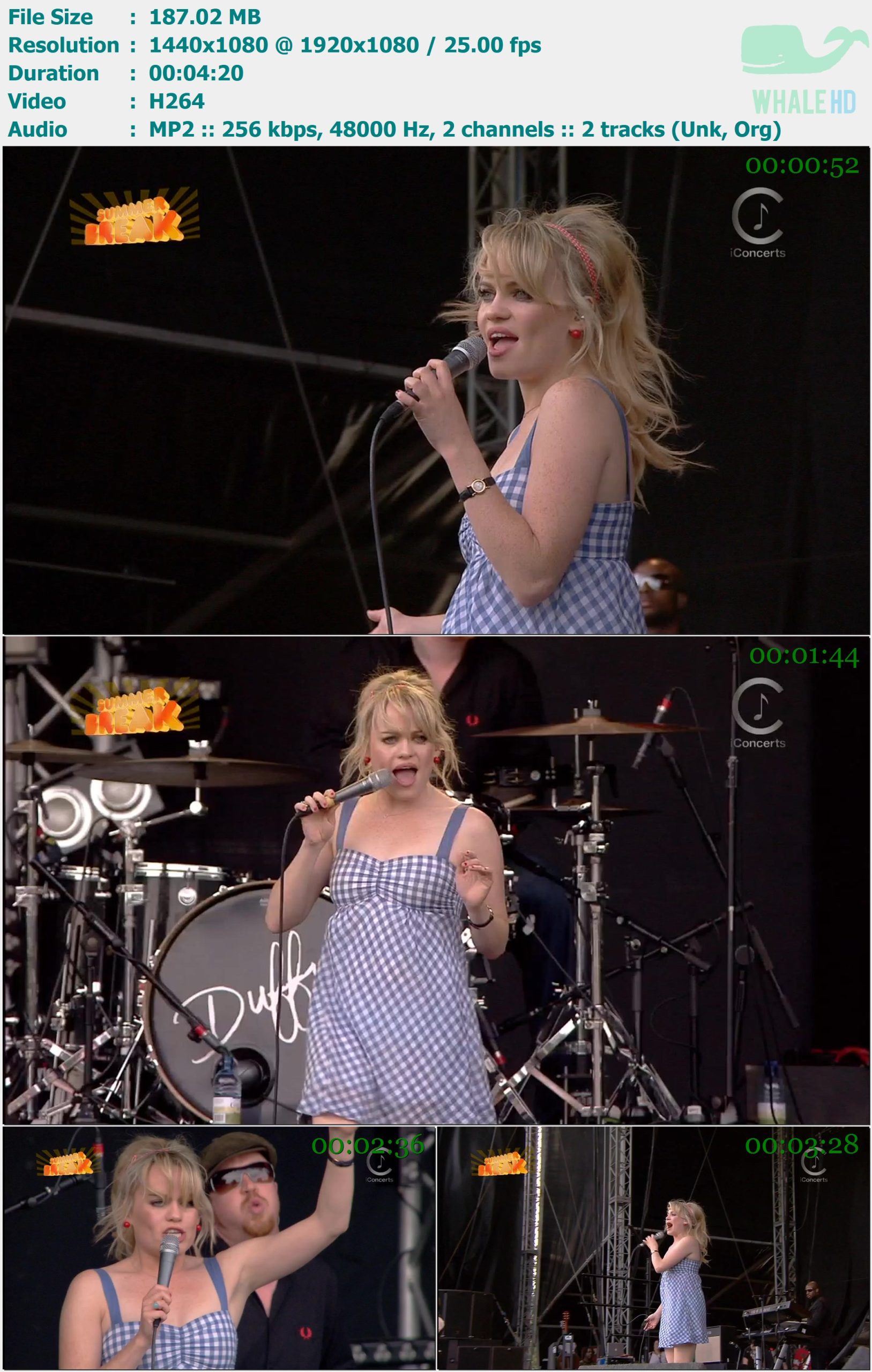 Duffy - Mercy (V Festival 16Aug2008) HDTV 1080i H264 - 187.02MB