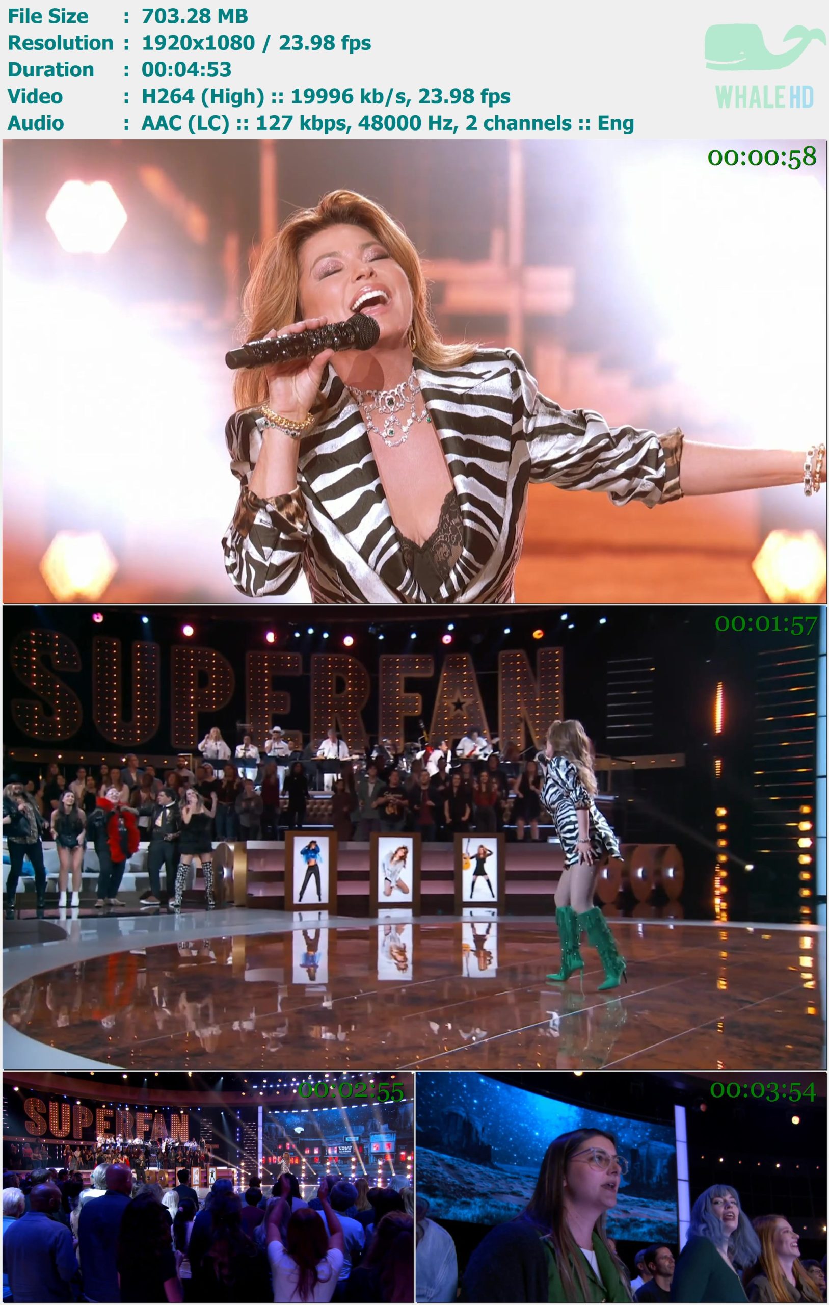 Shania Twain - I’m Holdin’ On To Love (To Save My Life) + That Don’t Impress Me Much (Superfan Medley) WEB-DL 1080p H264 - 703.28MB