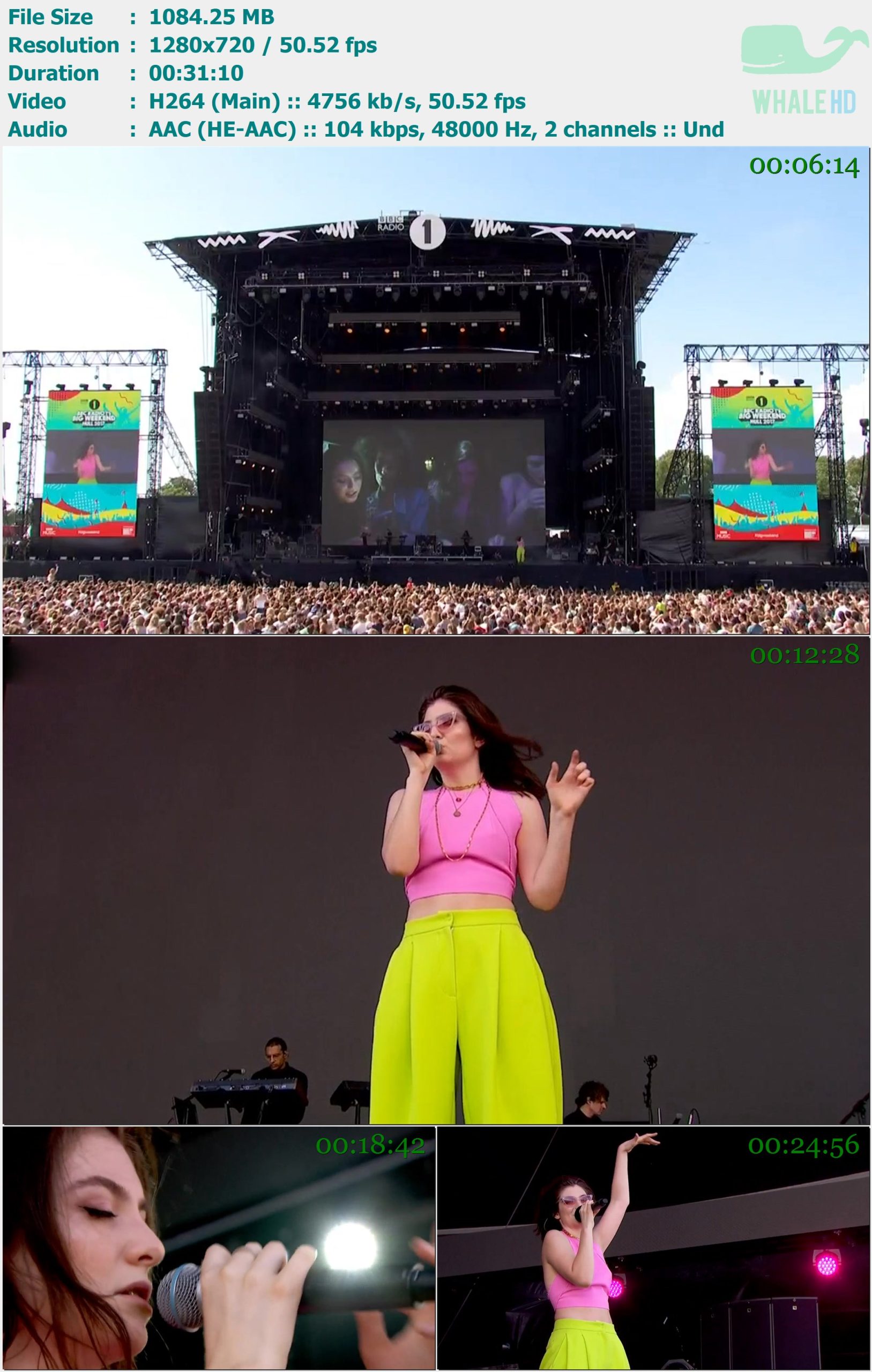 Lorde - 𝐁𝐁𝐂 𝐑𝐚𝐝𝐢𝐨 1's Big Weekend 2017 WEB-DL 720p H264 - 1.06GB