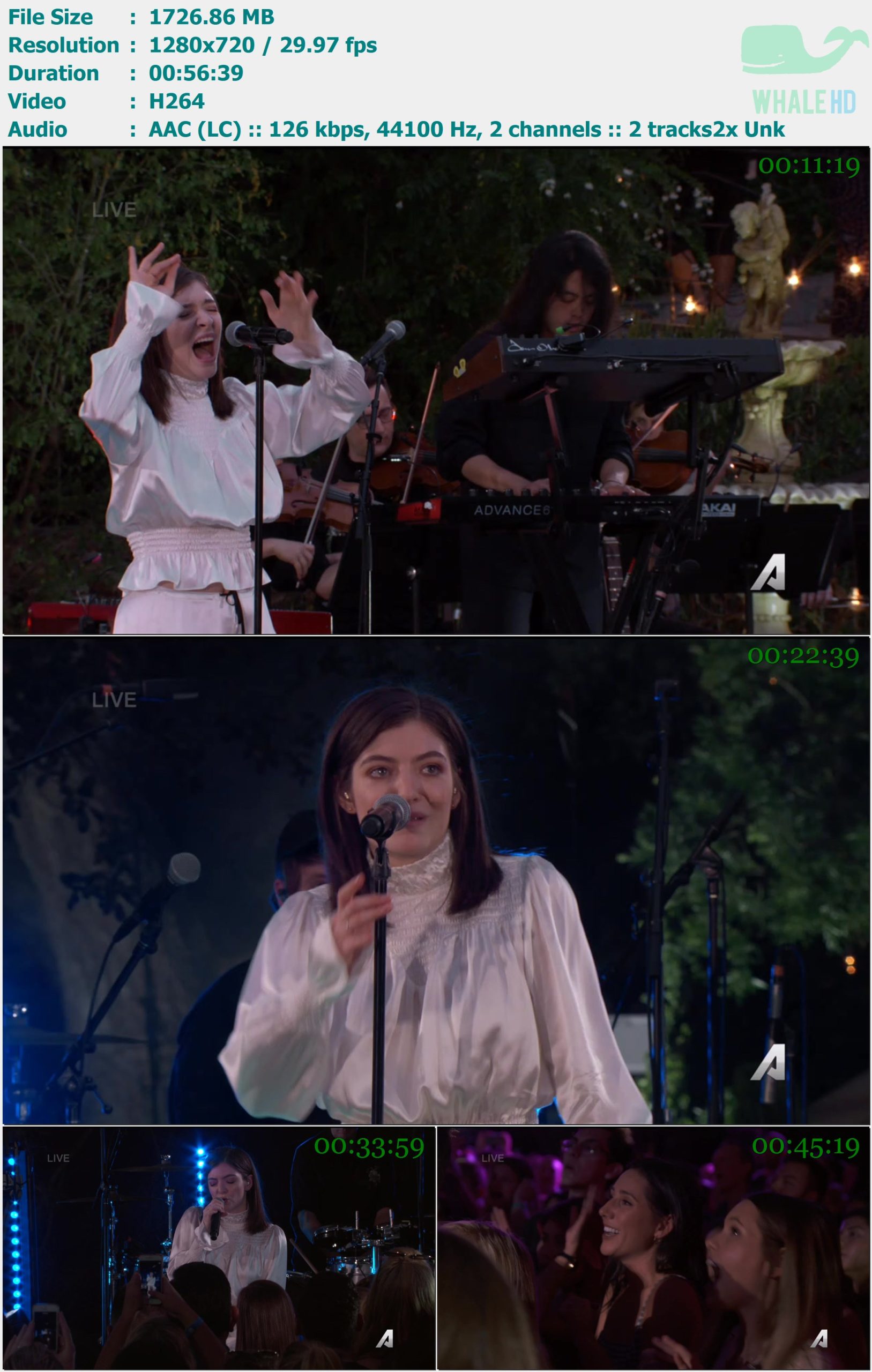 Lorde - iHeartRadio’s Secret Sessions 2017 WEB-DL 720p H264 - 1.69GB