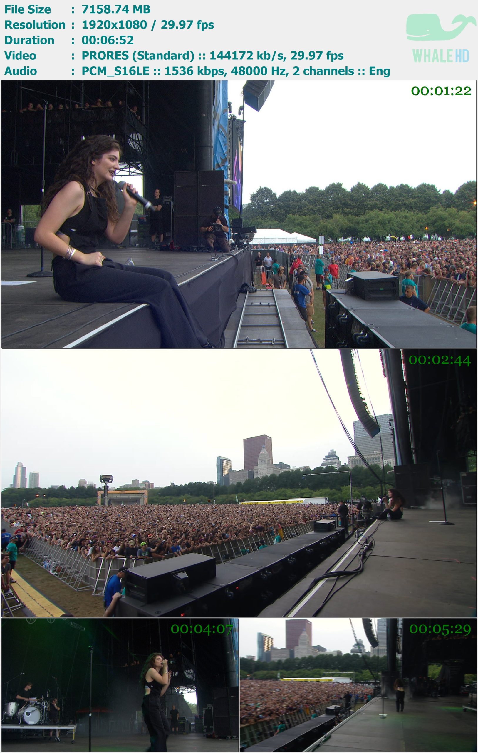 Lorde - Ribs (Lollapalooza 2014) Master 1080i ProRes - 6.99GB