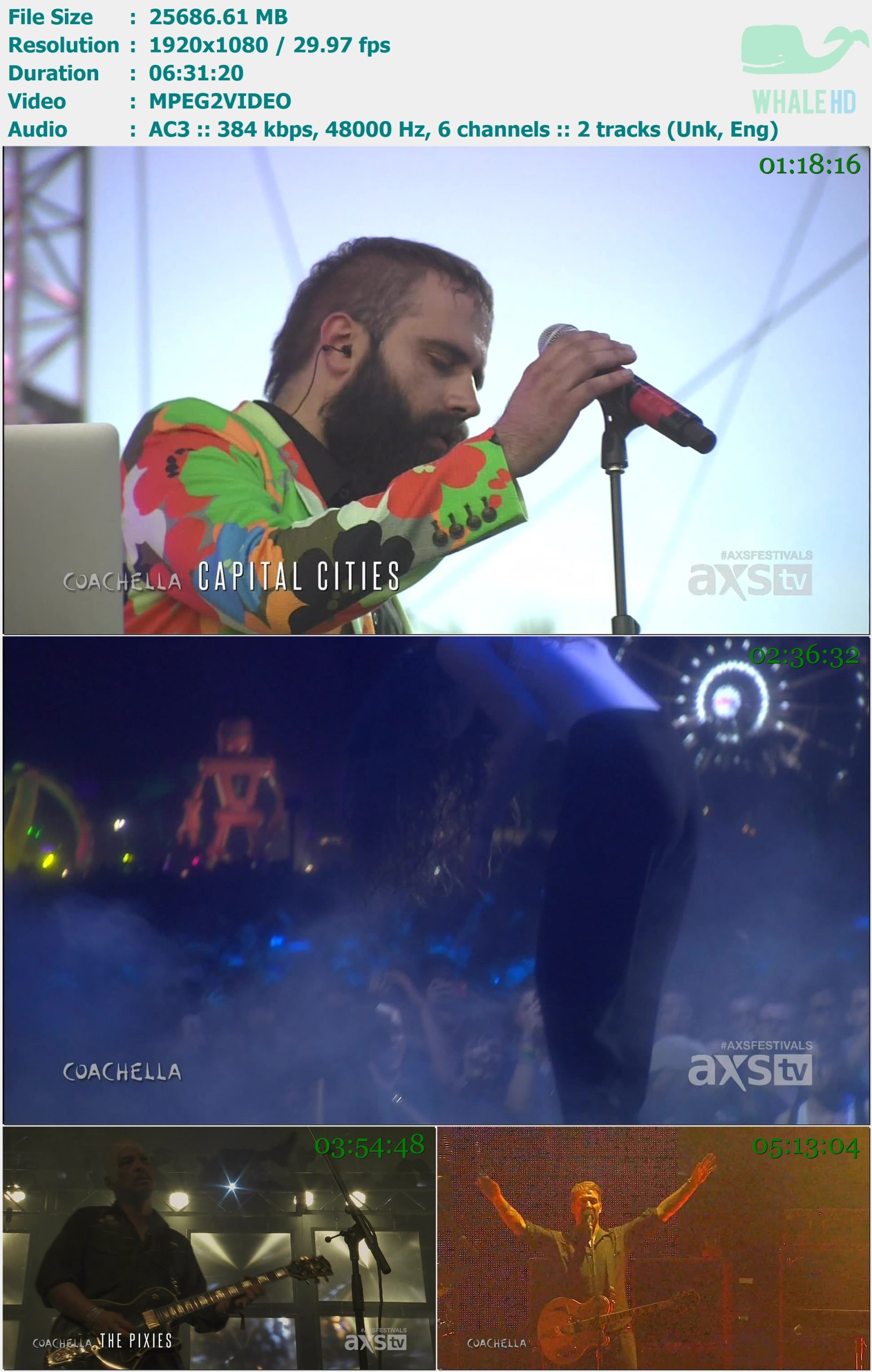 VA - Coachella - Valley Music and Arts Festival (Lorde, Chvrches, The Pixies, Queens Of The Stone Age, Fatboy Slim ...) 2014 HDTV 1080i MPEG2 - 25.08GB