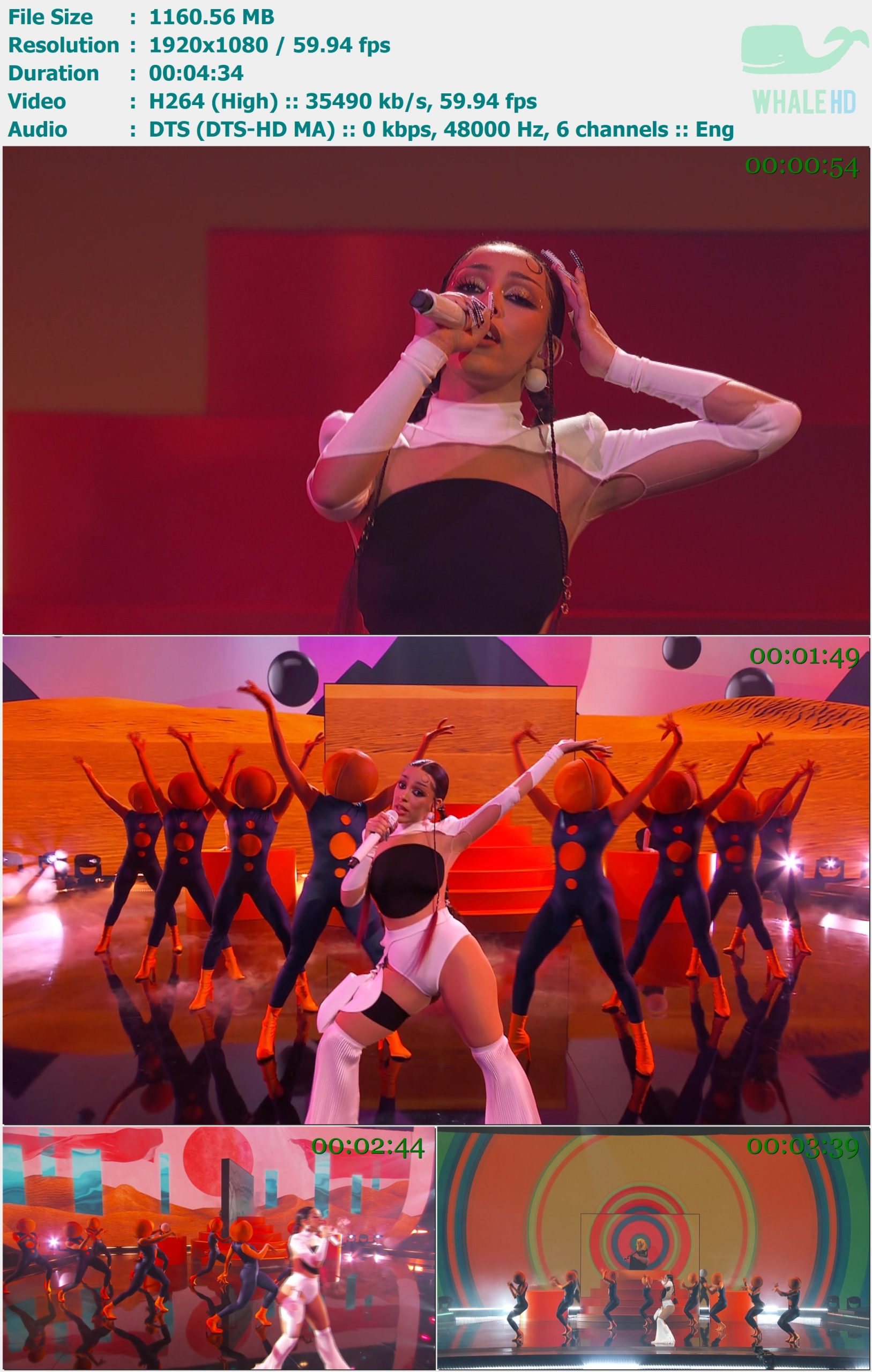 Doja Cat feat. SZA - Kiss Me More (Billboard Music Awards 2021) FEED 1080i H264 - 1.13GB