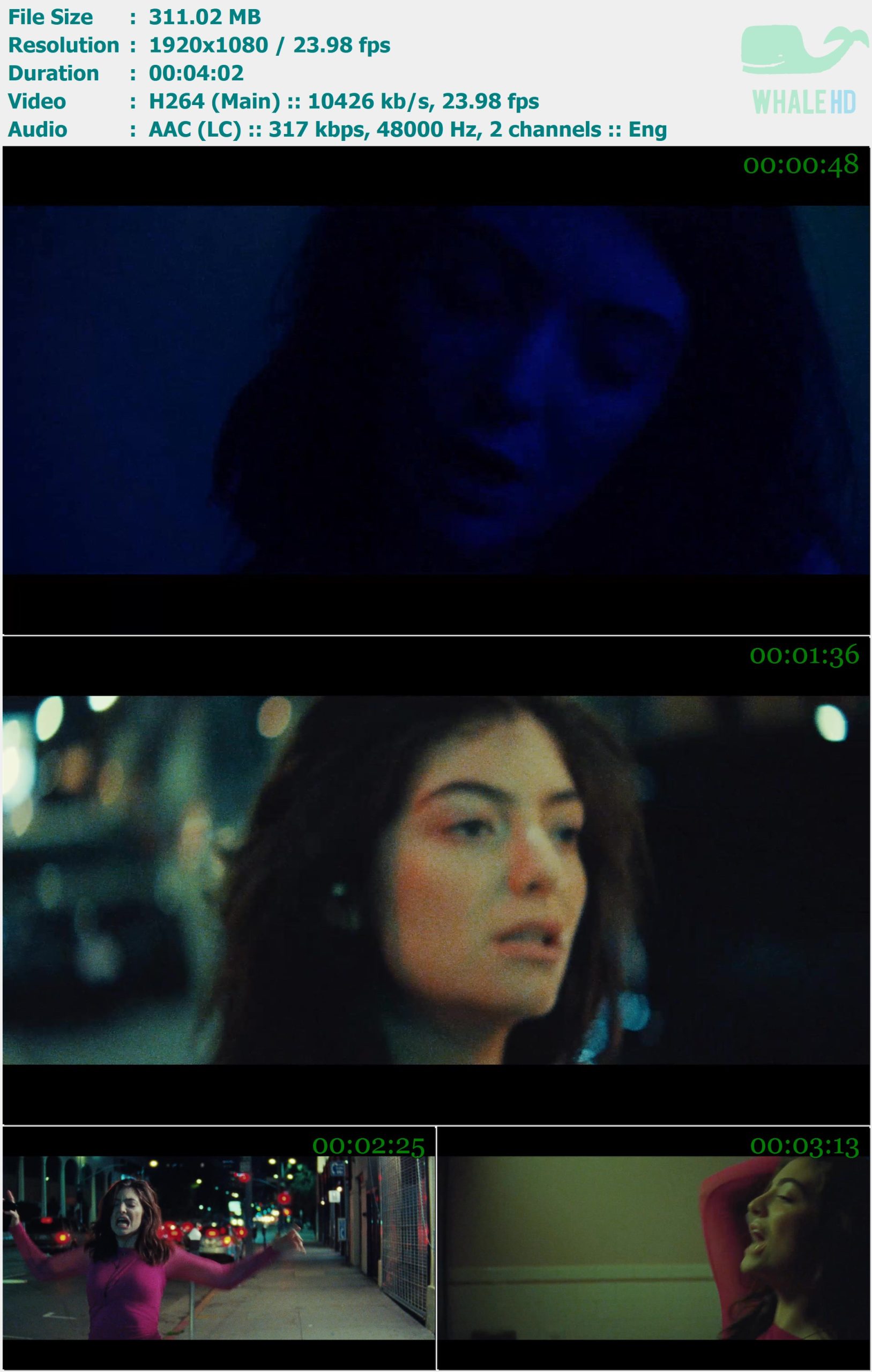 Lorde - Green Light 2017 MasterRip 1080p H264 - 311.02MB