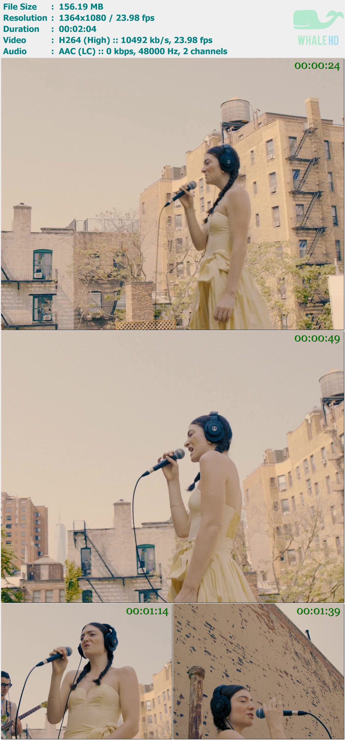 Lorde - Dominoes (Rooftop Performance) 2021 AM 1080p H264 - 156.19MB