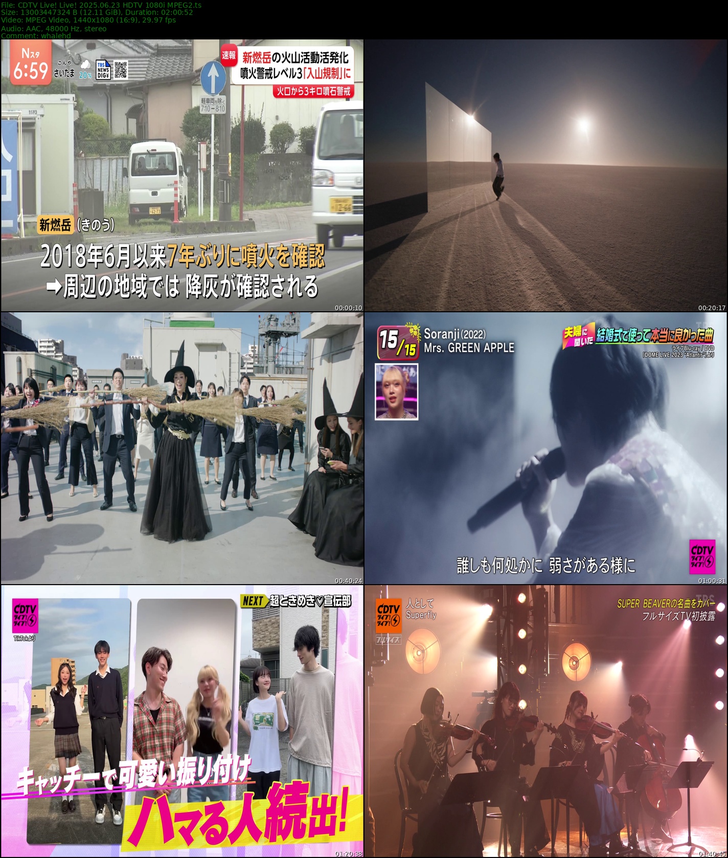 CDTV Live! Live! 2025.06.23 HDTV 1080i MPEG2 - 12.11GB