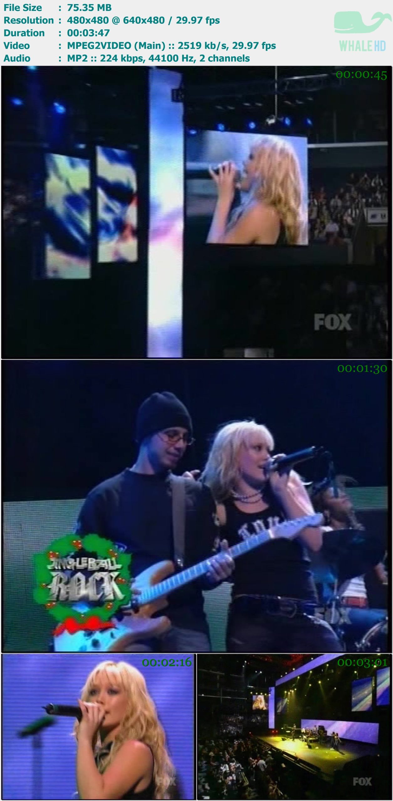 Hilary Duff - So Yesterday (Jingle Ball Rock 2003-12-15) SDTV 480i MPEG2 - 75.35MB