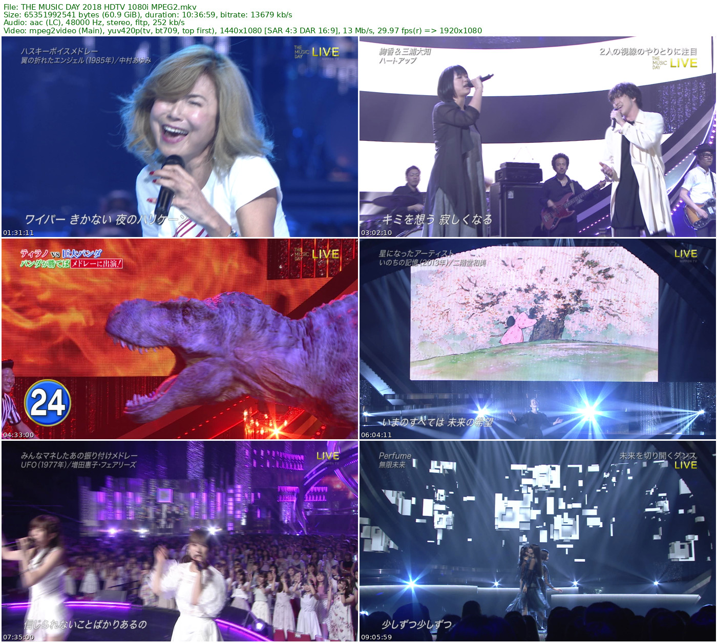 THE MUSIC DAY 2018 HDTV 1080i MPEG2 - 60.86GB