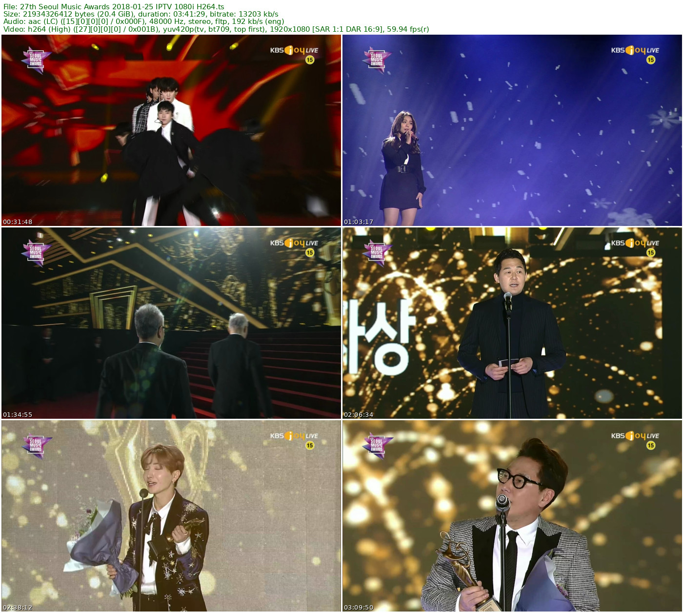 27th Seoul Music Awards 2018-01-25 IPTV 1080i H264 - 20.43GB