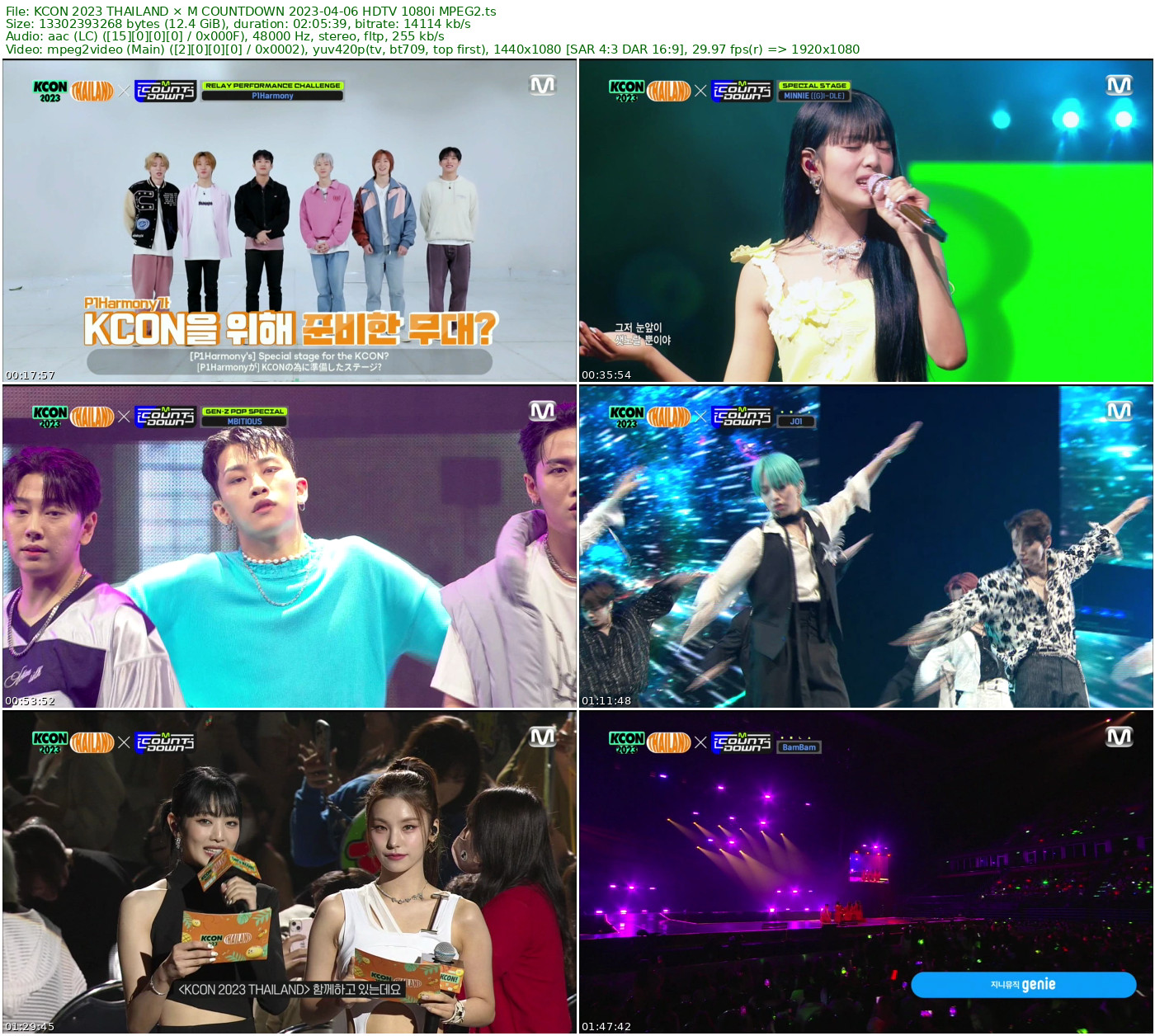KCON 2023 THAILAND × M COUNTDOWN 2023-04-06 HDTV 1080i MPEG2 - 12.39GB