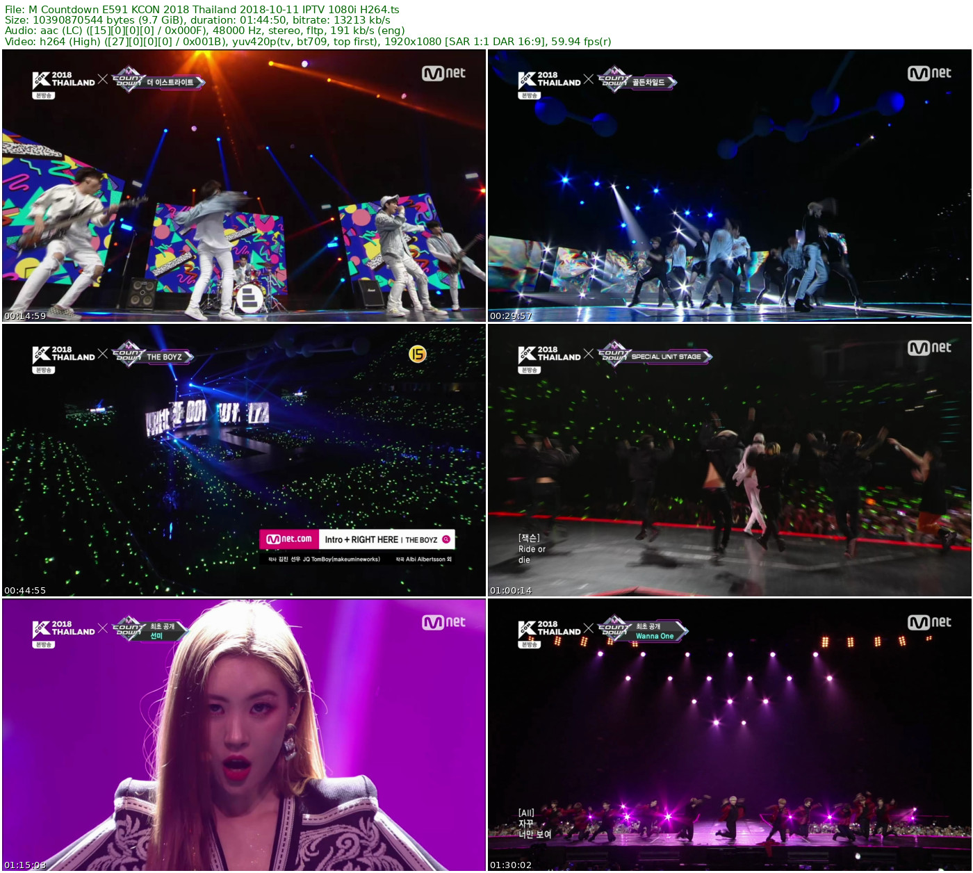 M Countdown E591 KCON 2018 Thailand 2018-10-11 IPTV 1080i H264 - 9.68GB